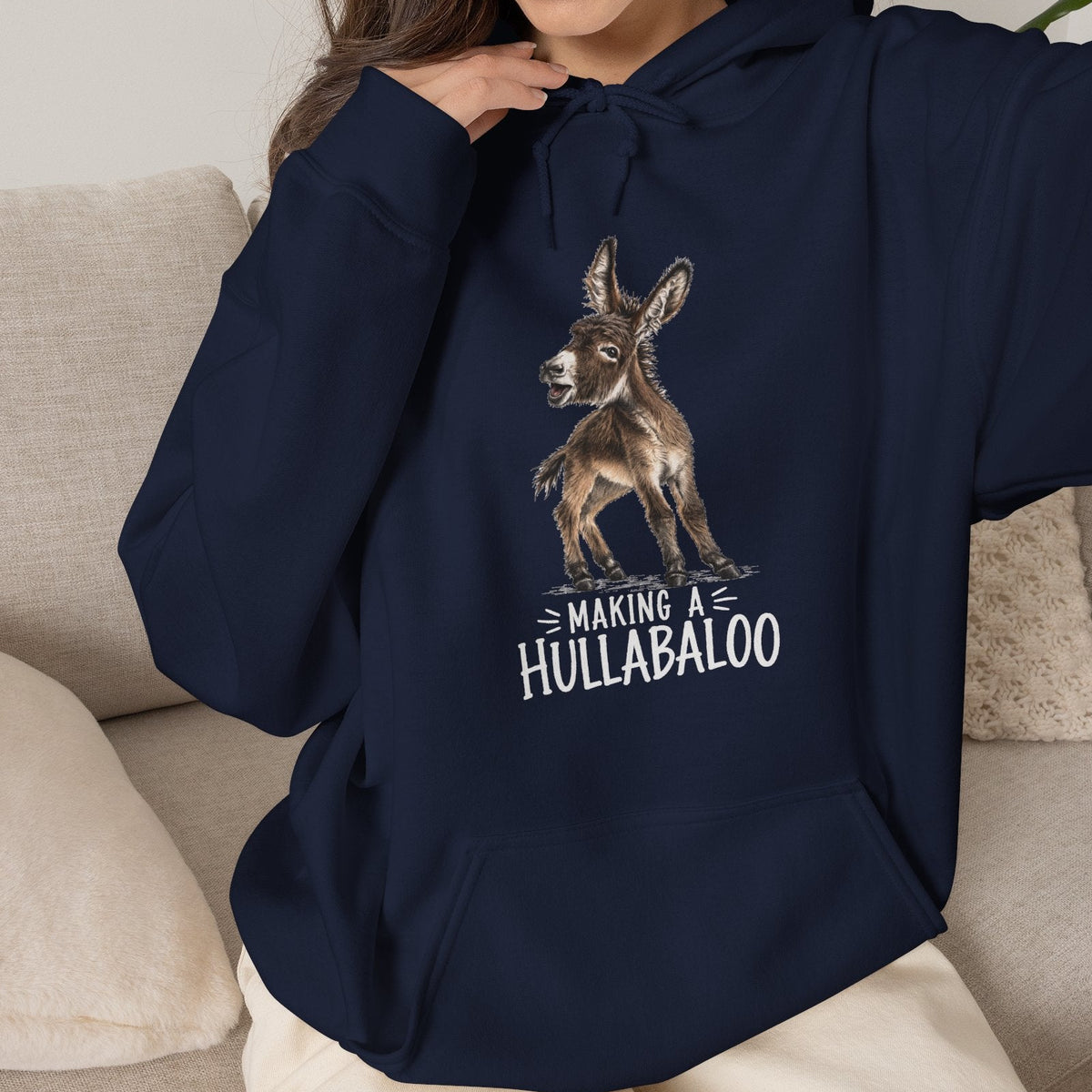 Making a Hullabaloo Donkey Hoodie – Funny Donkey Lover Sweatshirt