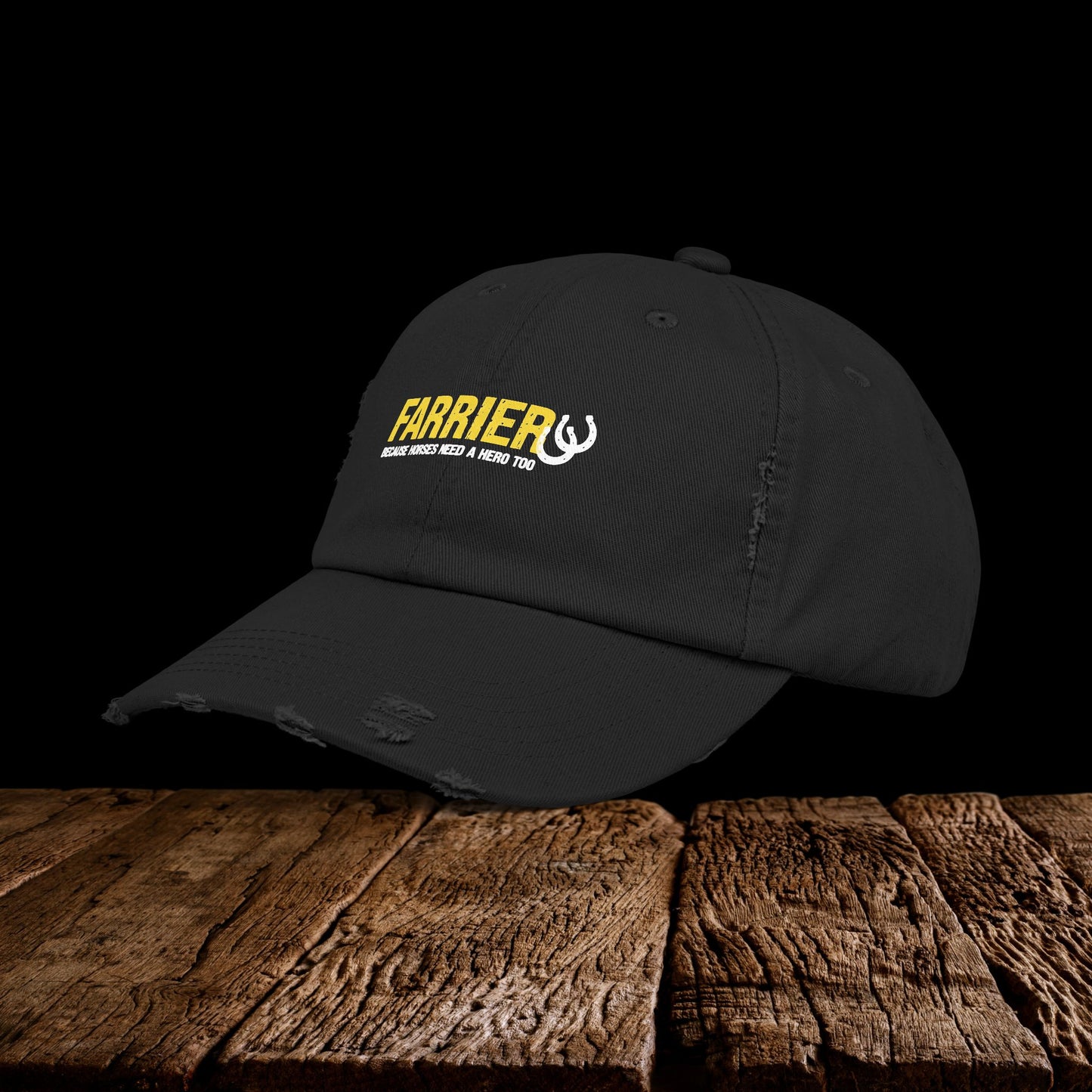 Farrier Distressed Cap – Farrier - Horses need a Hero Too Hat Gift
