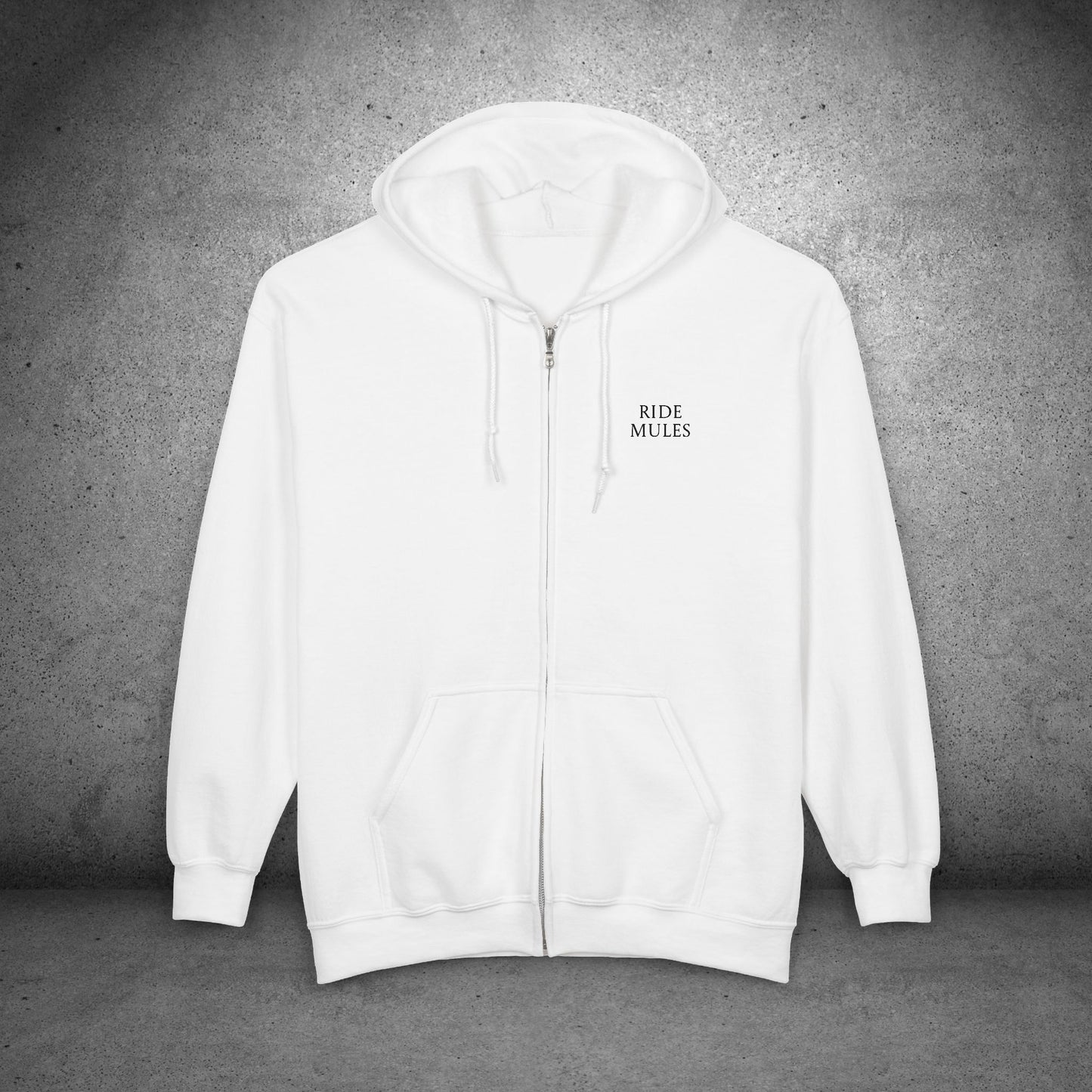 Western Mule Horse Full Zip Hoodie - Trail riding Jacket - Barn Coat