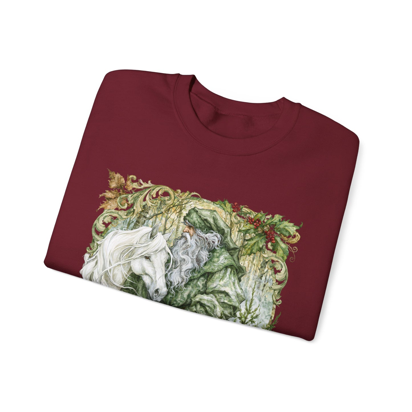 A Christmas Visit Horse Christmas Sweatshirt – Father Christmas