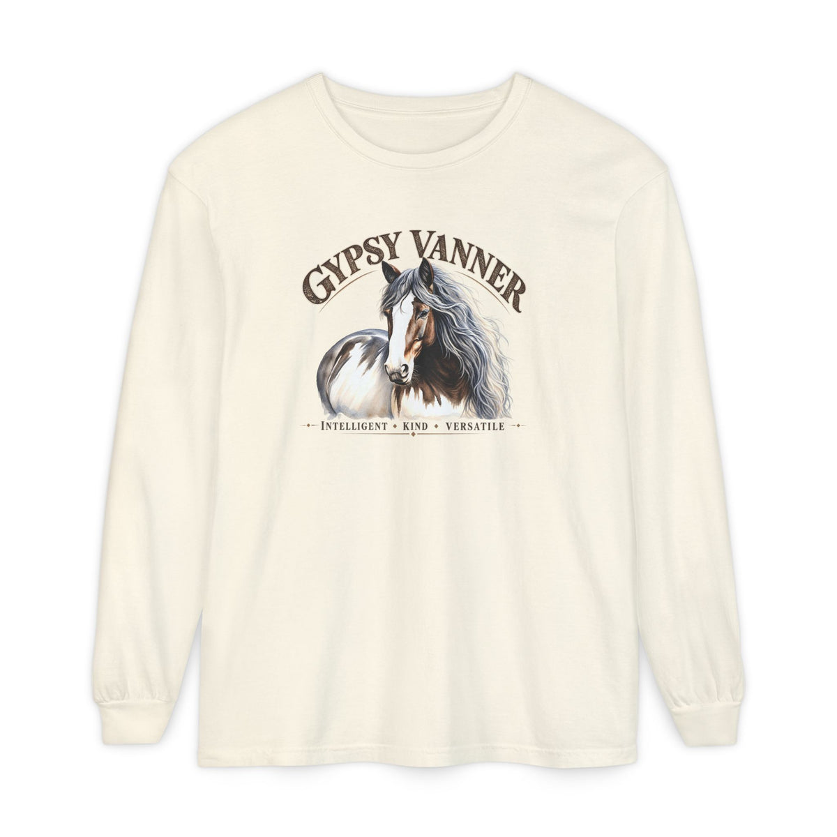 Gypsy Vanner Horse Comfort Colors Long Sleeve Shirt