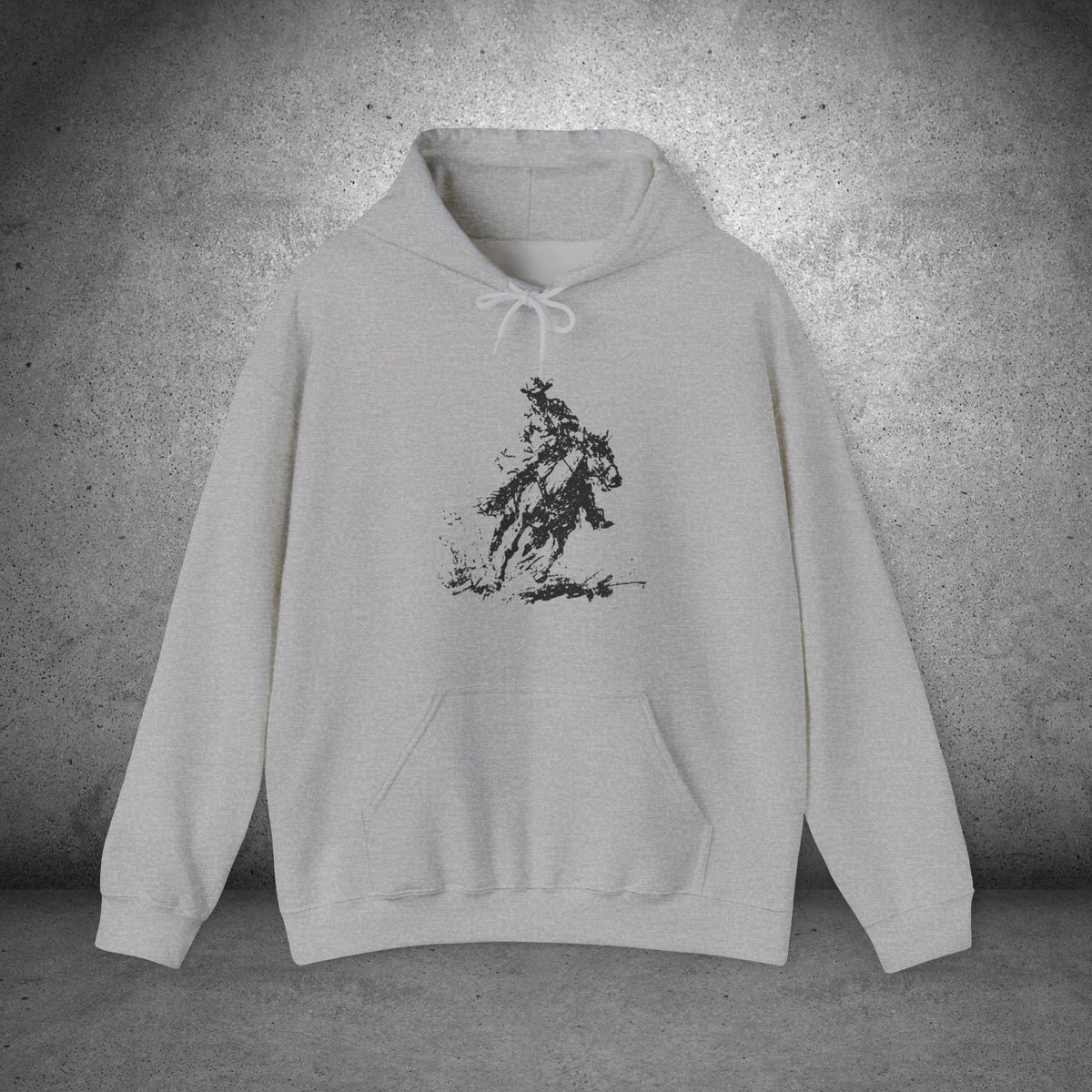 Western Ranch Horse Art Hoodie - Equestrian Sketch Sweatshirt
