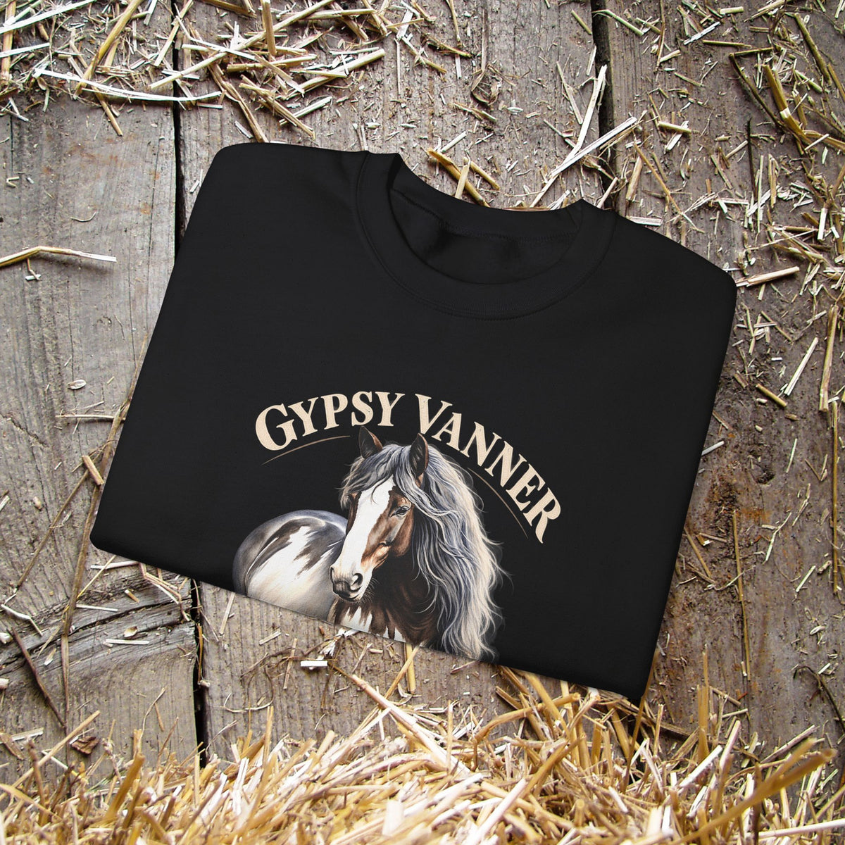 Gypsy Vanner Horse Sweatshirt, Vanner Horse Crewneck, Equestrian Horse Lover Gift