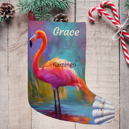 Personalized Pink Flamingo Christmas Stockings Holiday Decor USA