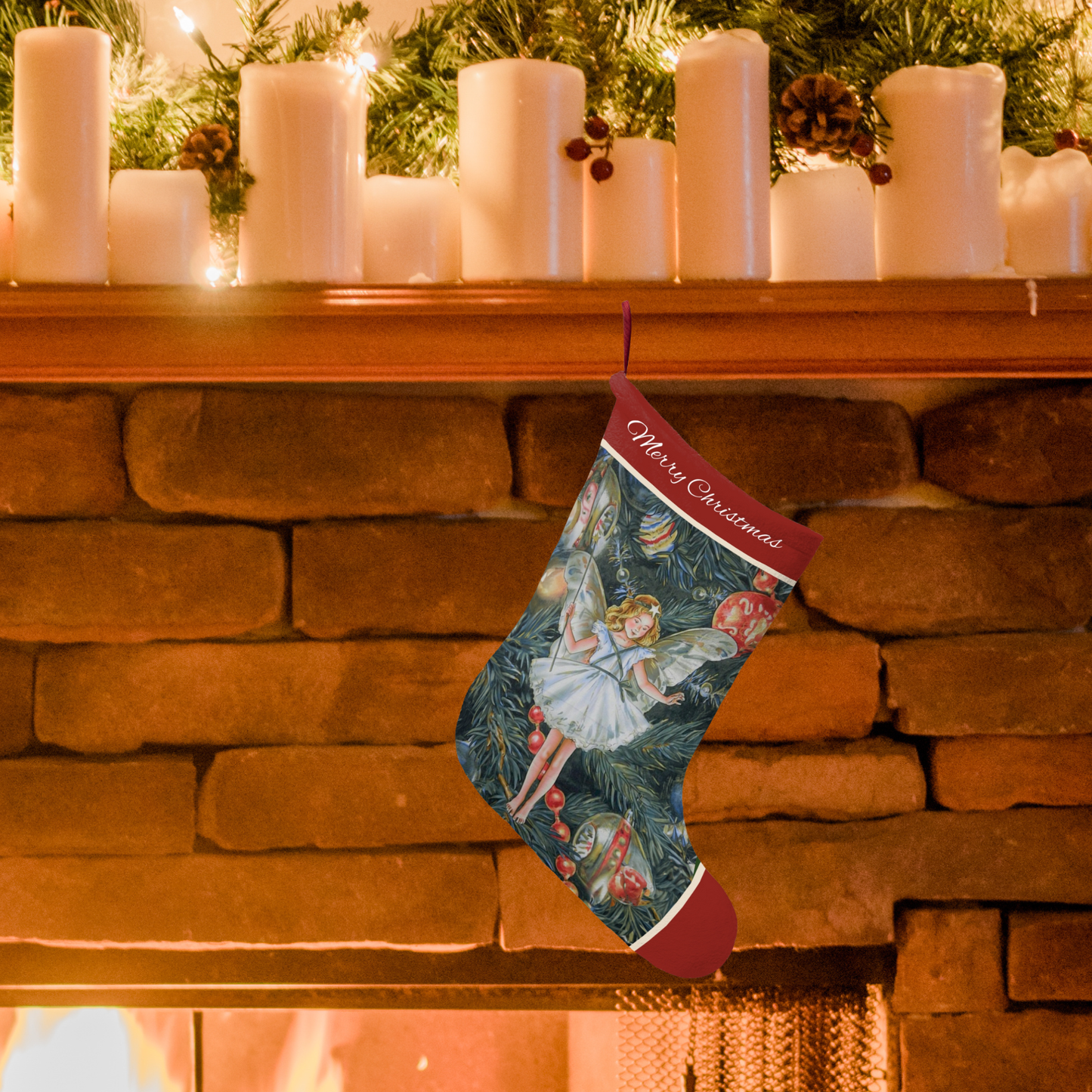 Christmas Tree Fairy, Holiday Magic Angel Stocking