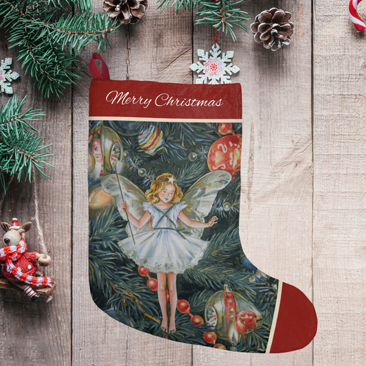 Christmas Tree Fairy, Holiday Magic Angel Stocking
