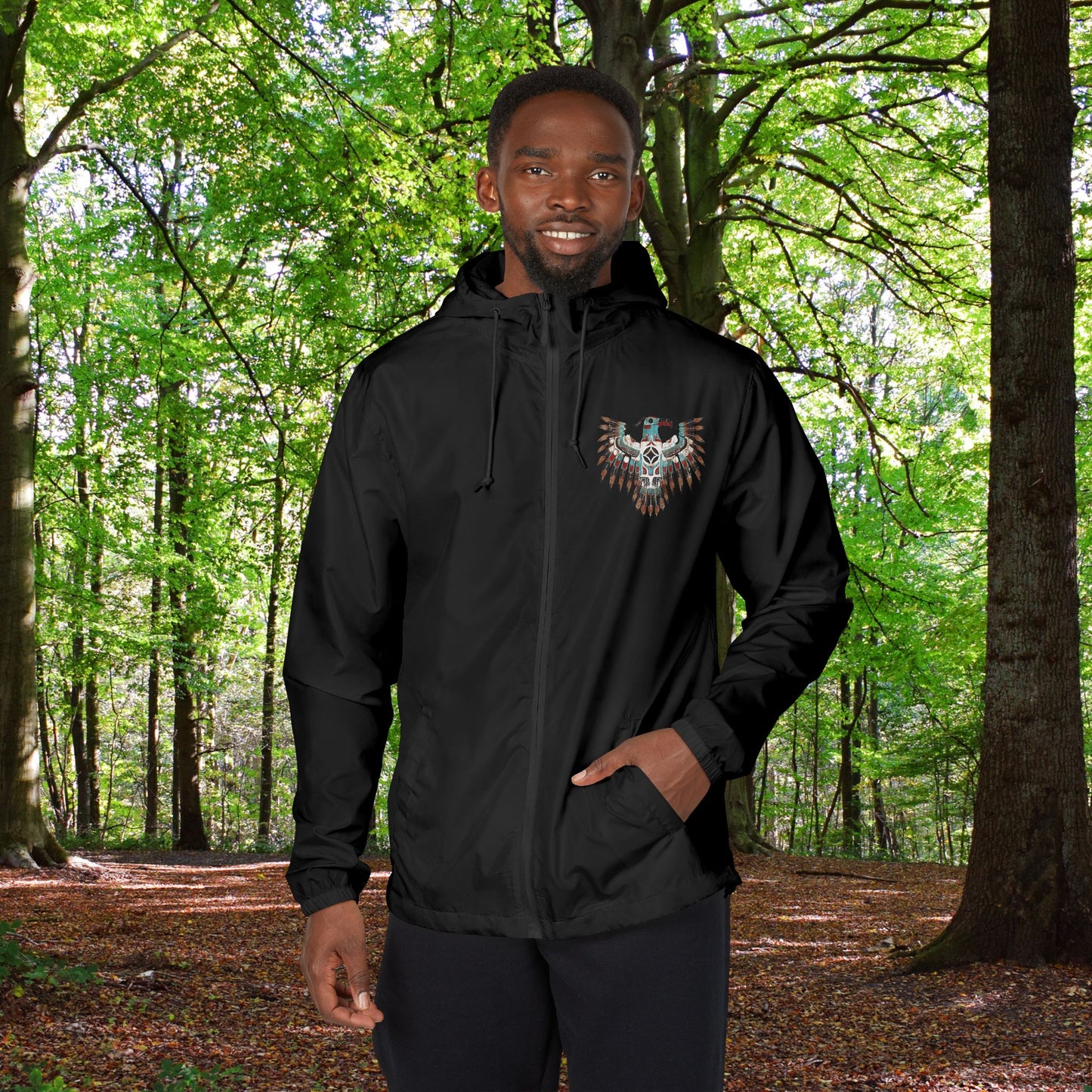 Thuderbird Eagle Windbreaker Jacket --- Unisex Full-Zip Coat