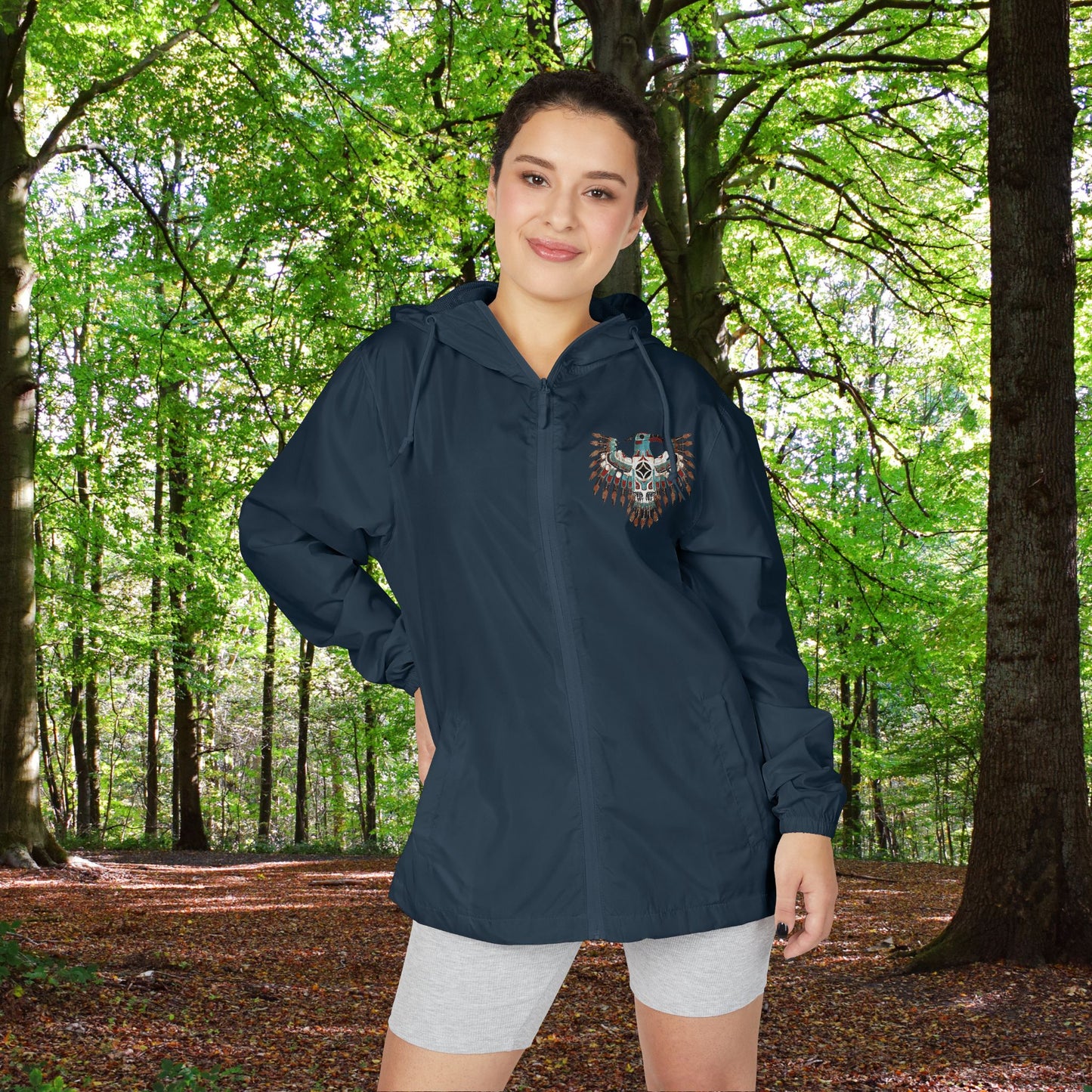 Thuderbird Eagle Windbreaker Jacket --- Unisex Full-Zip Coat