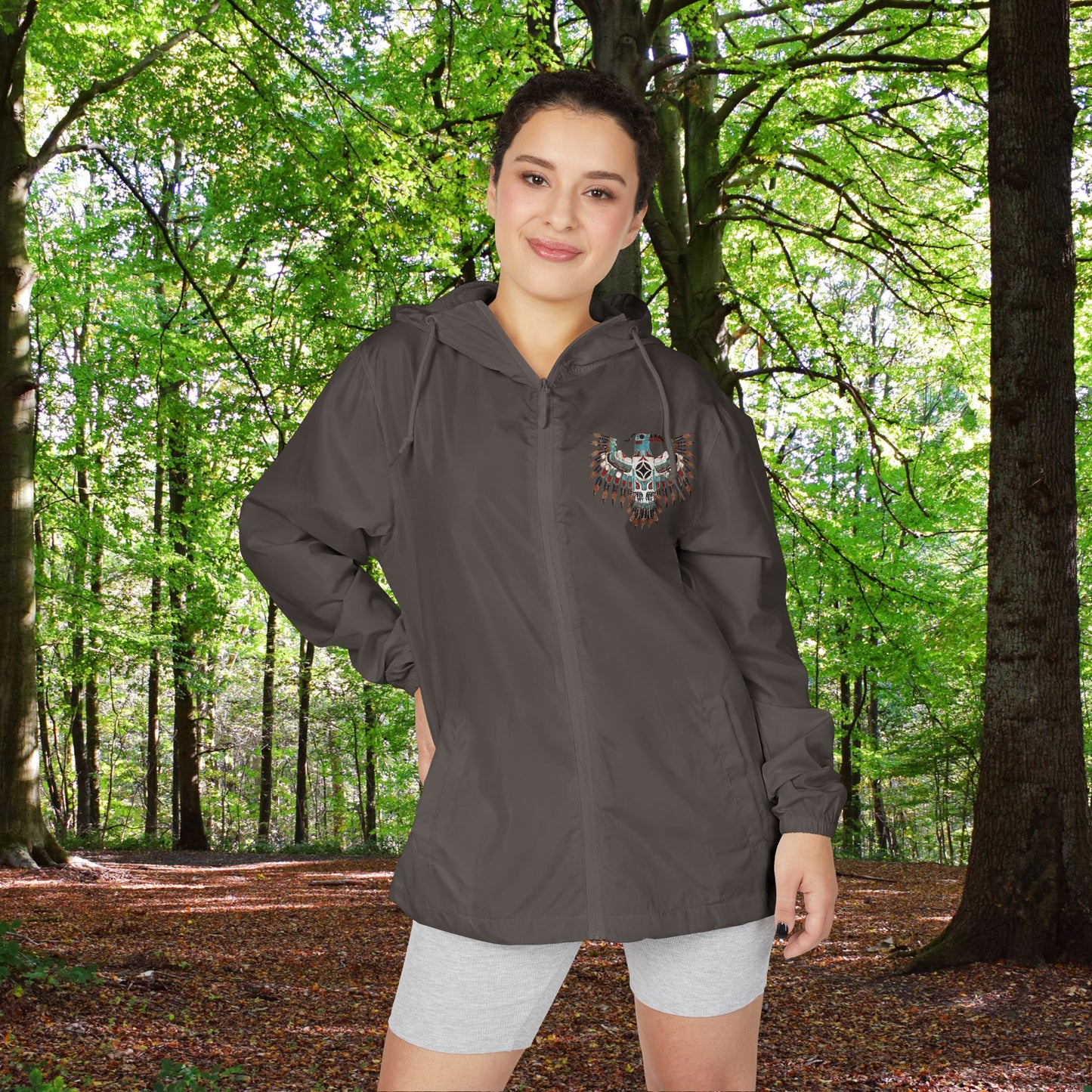 Thuderbird Eagle Windbreaker Jacket --- Unisex Full-Zip Coat