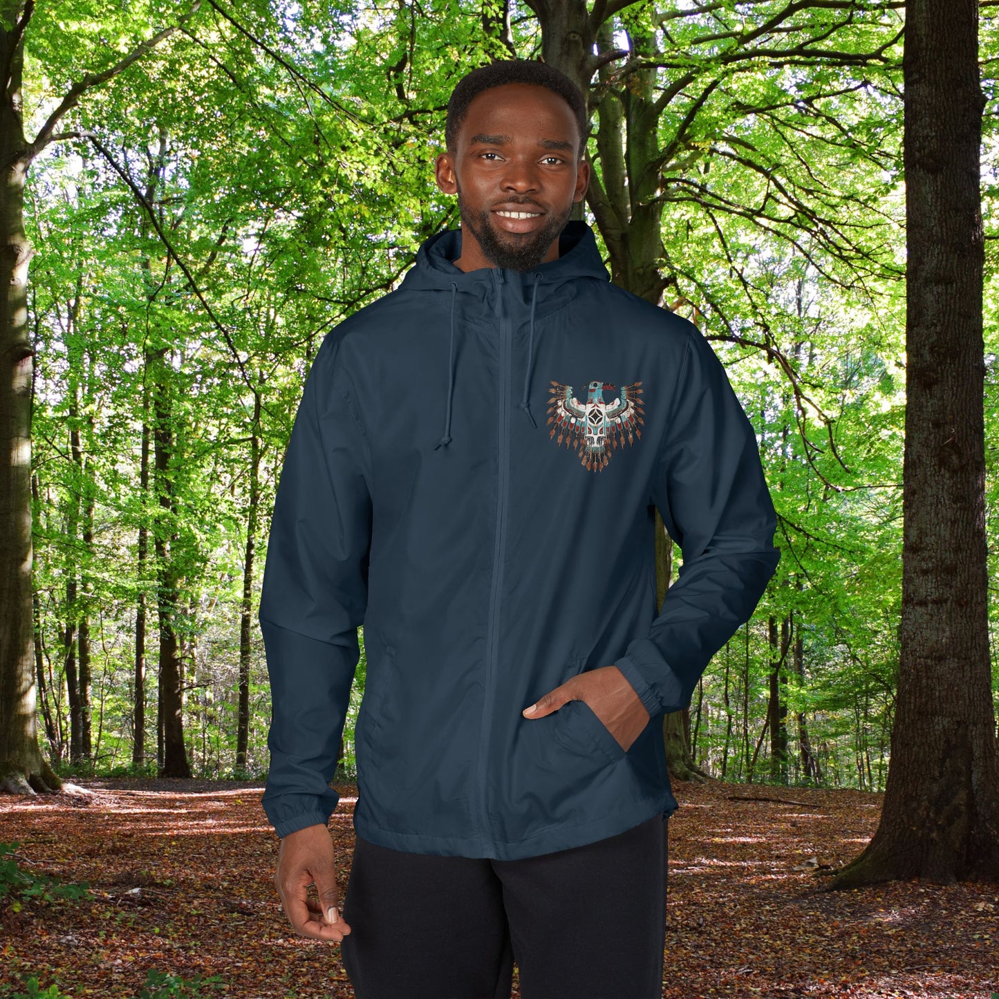 Thuderbird Eagle Windbreaker Jacket --- Unisex Full-Zip Coat