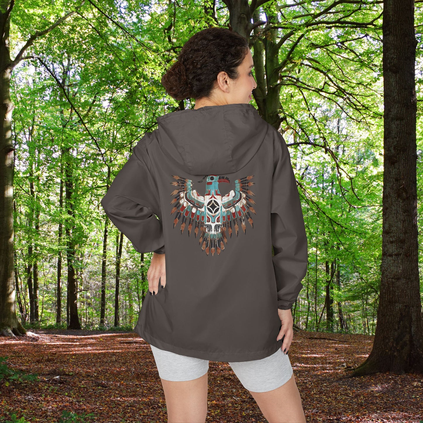 Thuderbird Eagle Windbreaker Jacket --- Unisex Full-Zip Coat