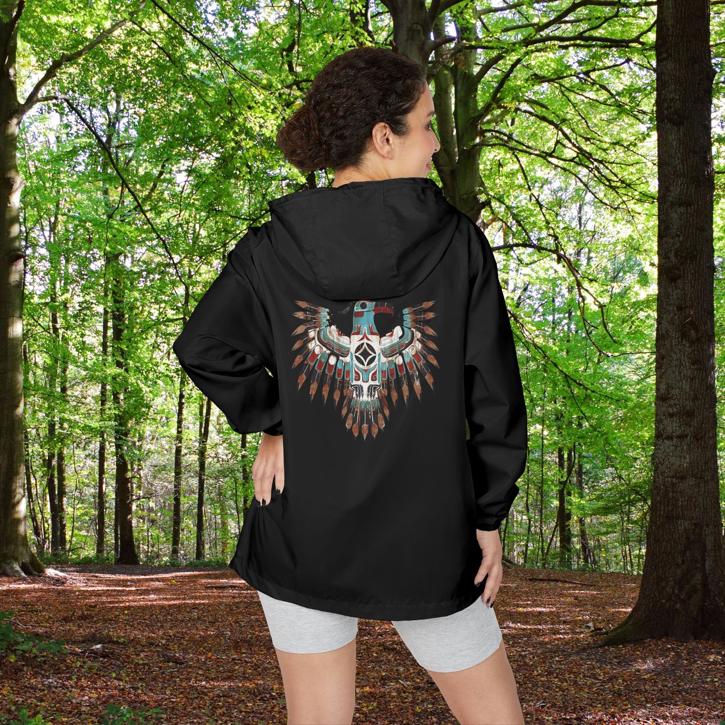 Thuderbird Eagle Windbreaker Jacket --- Unisex Full-Zip Coat