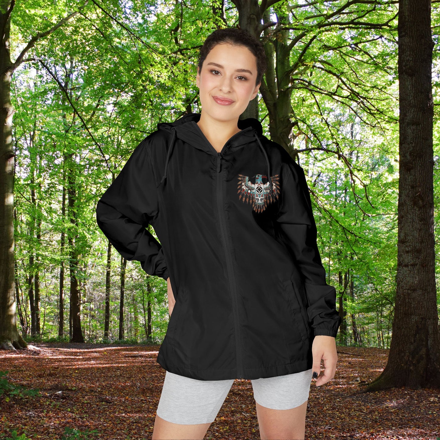 Thuderbird Eagle Windbreaker Jacket --- Unisex Full-Zip Coat