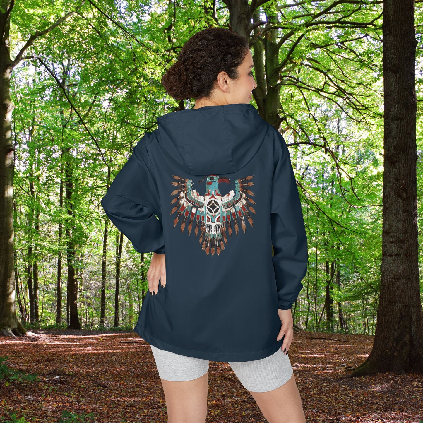 Thuderbird Eagle Windbreaker Jacket --- Unisex Full-Zip Coat