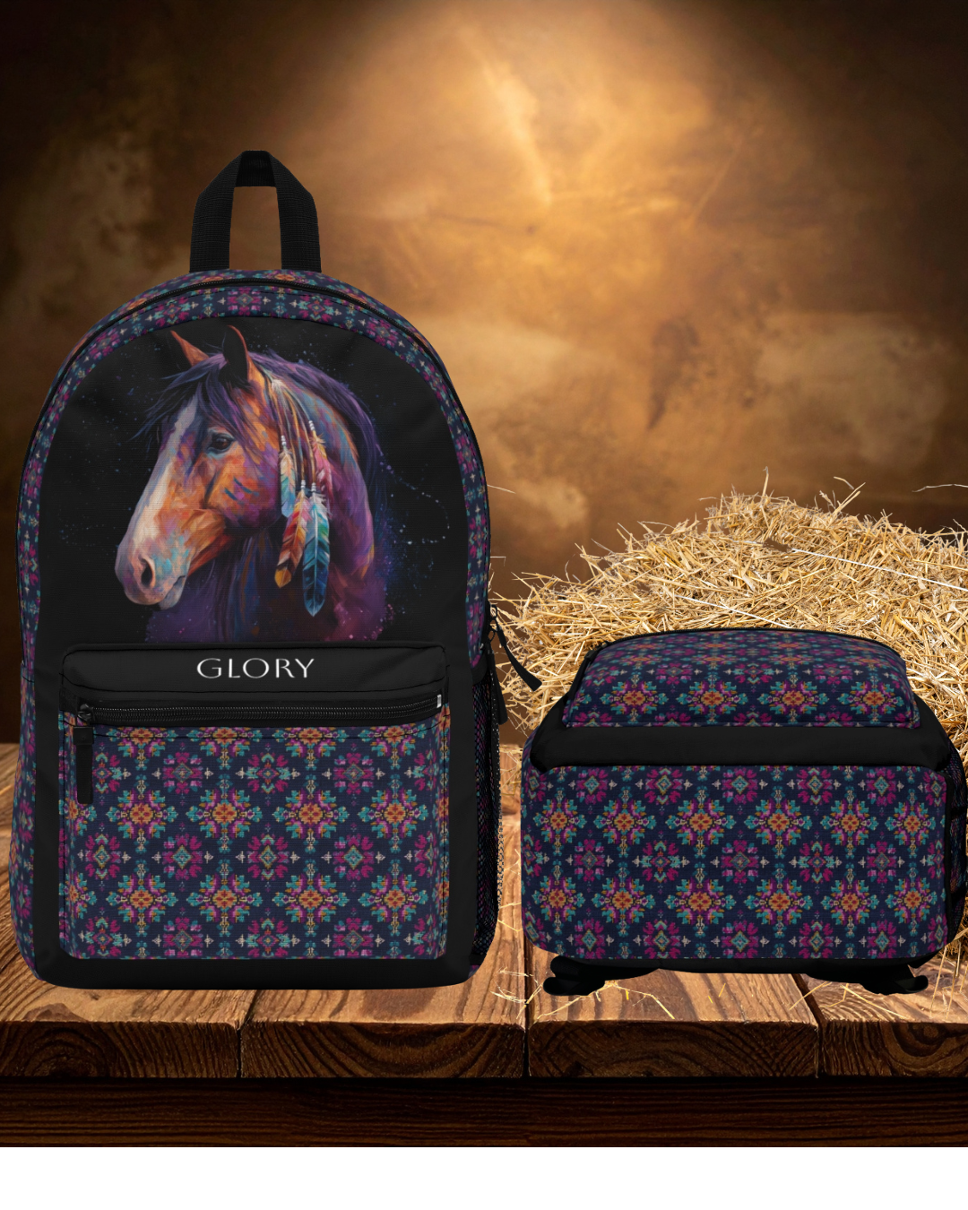 Colorful Spirit Horse Backpack – Personalized Horse Lover Bag