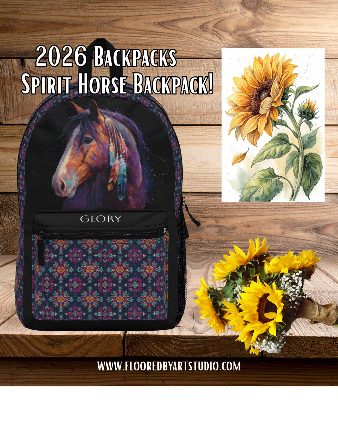 Colorful Spirit Horse Backpack – Personalized Horse Lover Bag