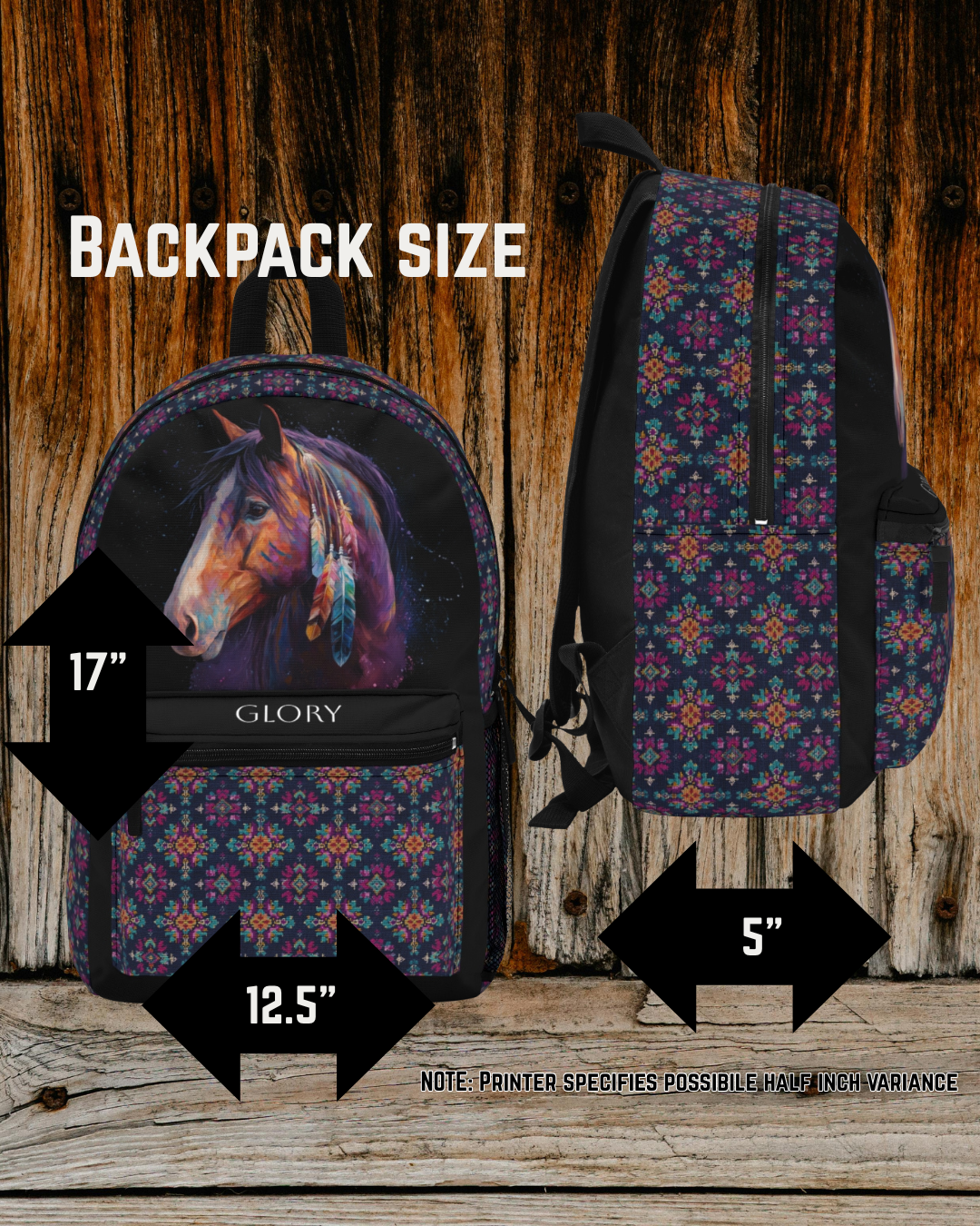 Colorful Spirit Horse Backpack – Personalized Horse Lover Bag