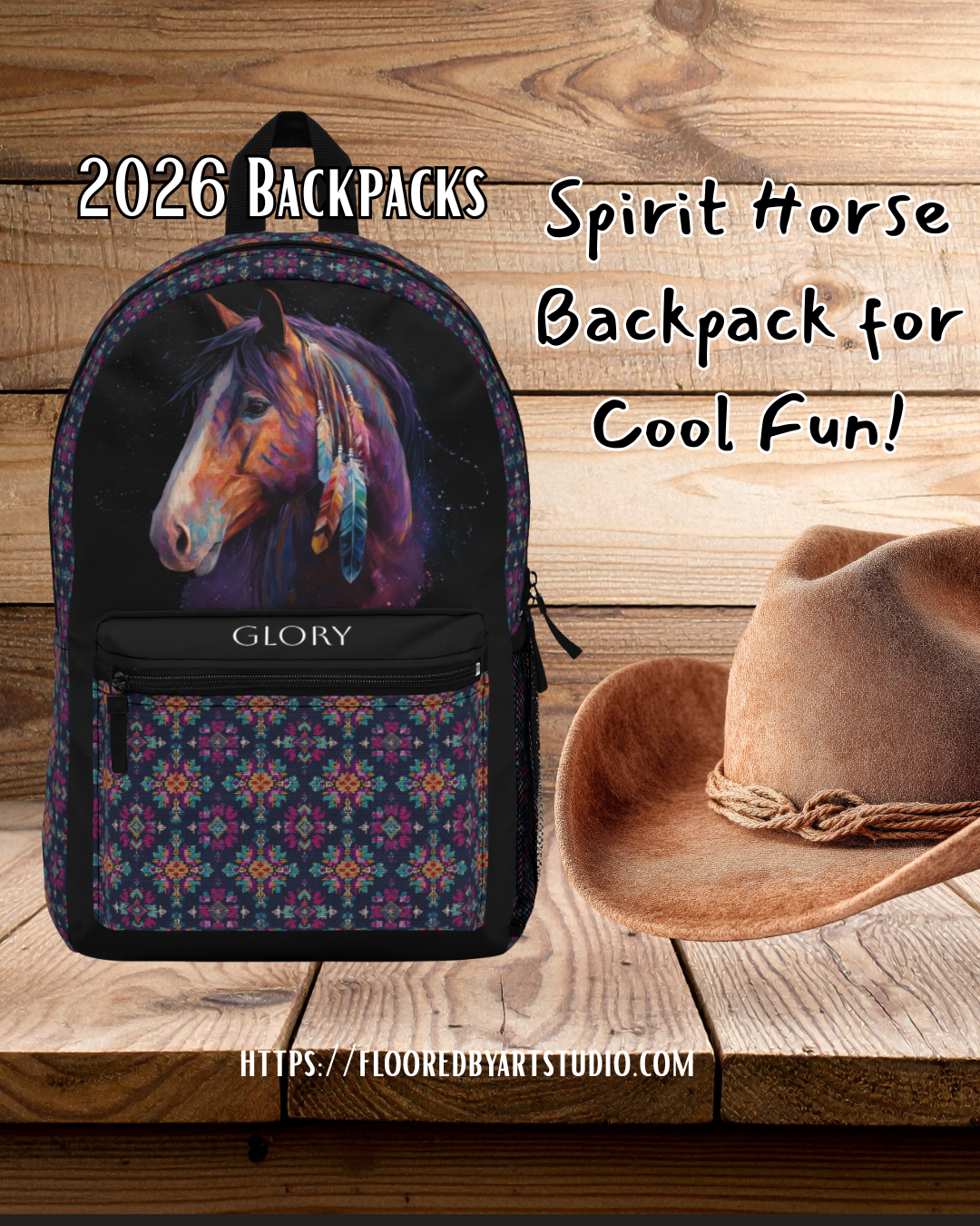 Colorful Spirit Horse Backpack – Personalized Horse Lover Bag