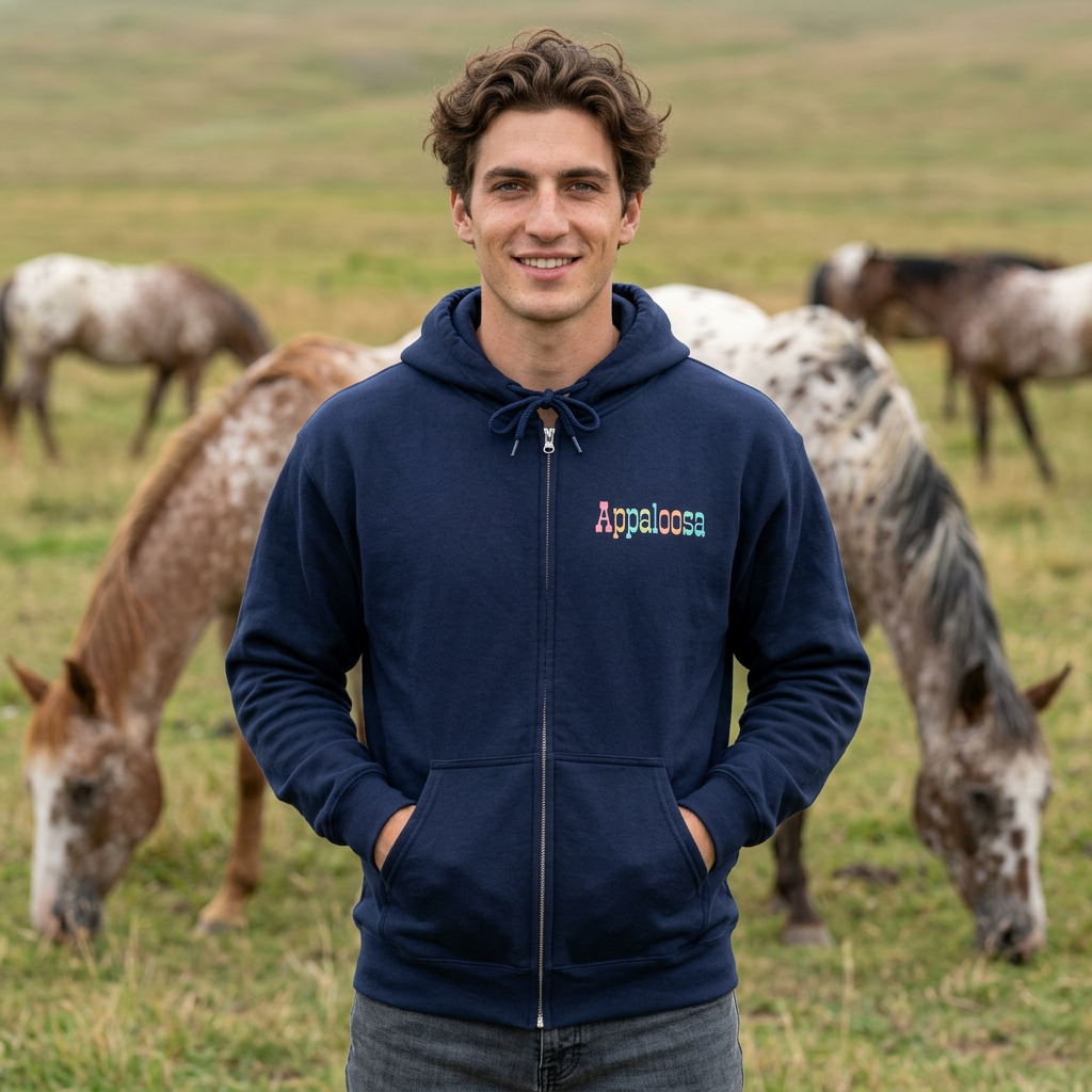 Appaloosa Zip Hoodie – “I Ride a Horse of a Different Color” Sweatshirt