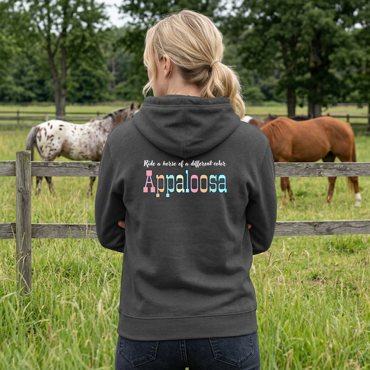 Appaloosa Zip Hoodie – “I Ride a Horse of a Different Color” Sweatshirt