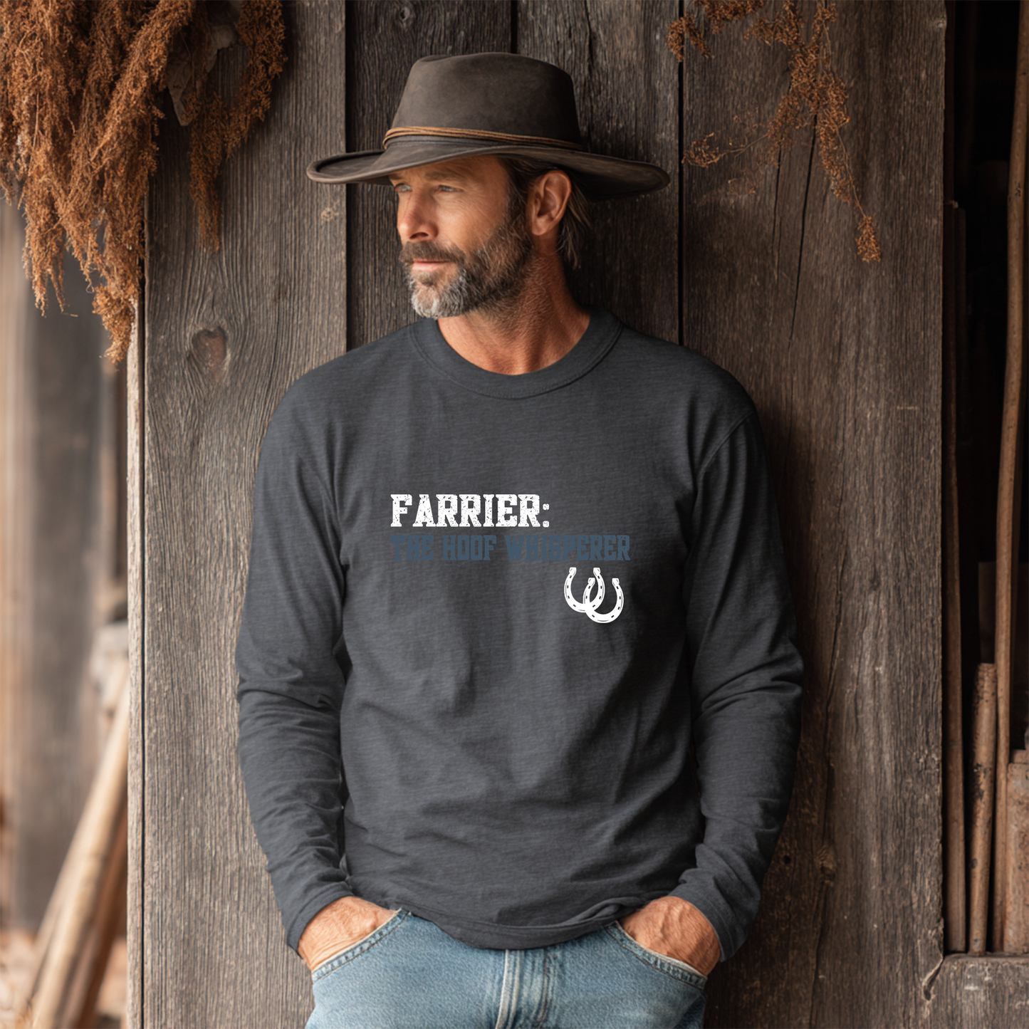 Farrier Long  Sleeve T-shirt, The Hoof Whisperer