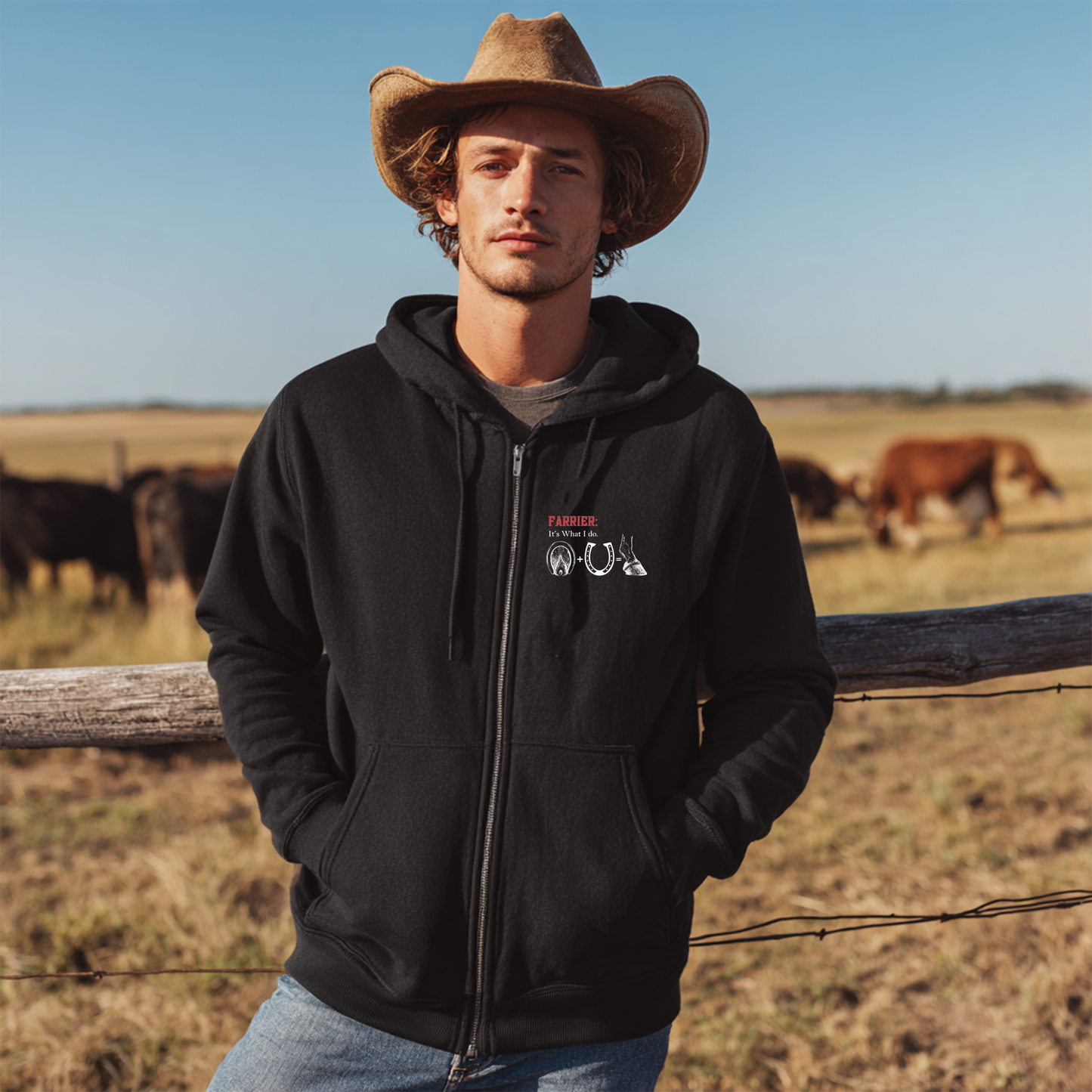 Farrier Full Zip Hoodie – “It’s What I Do” Horseshoer Jacket