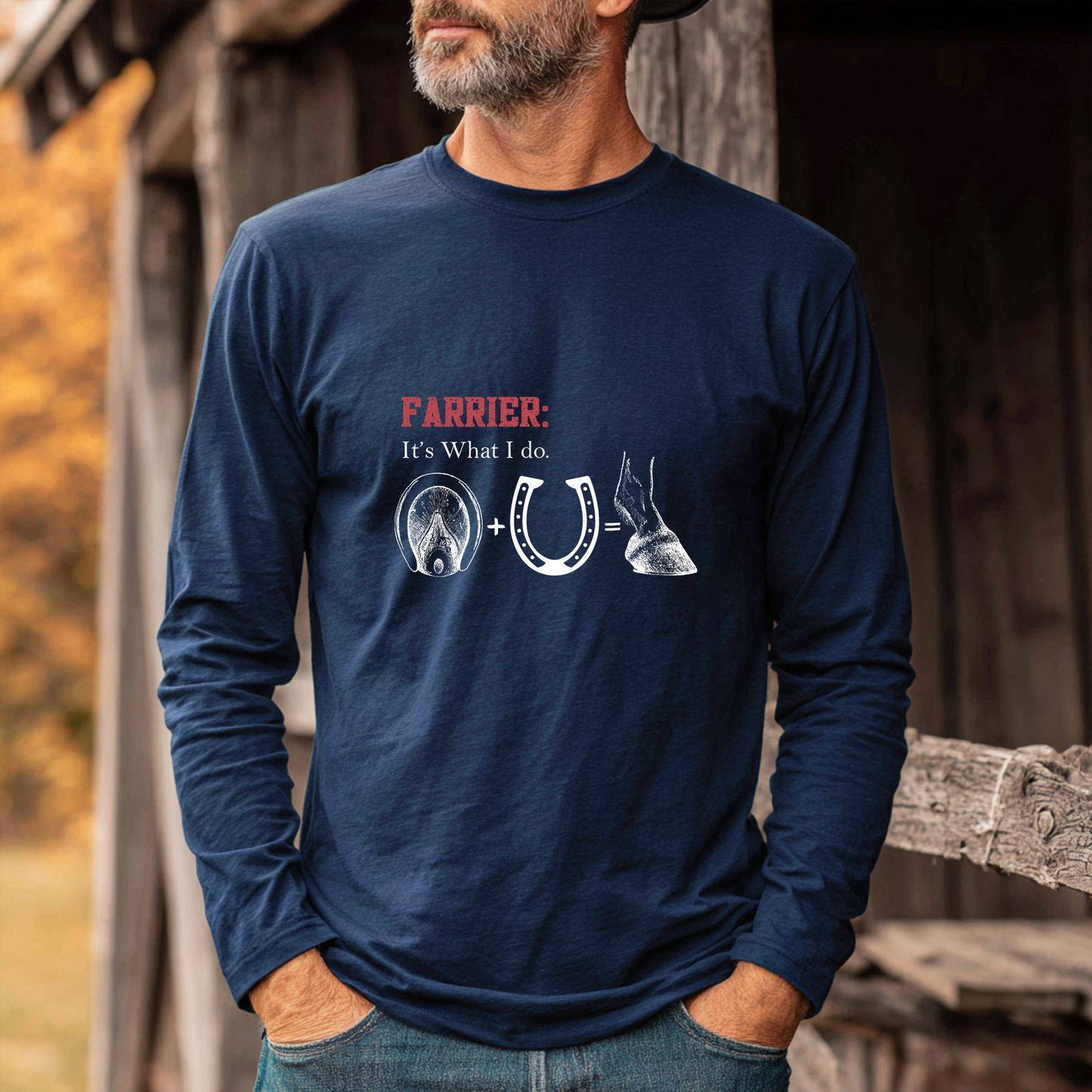 Farrier Long Sleeve T-Shirt – “It’s What I Do” Horseshoer Tee
