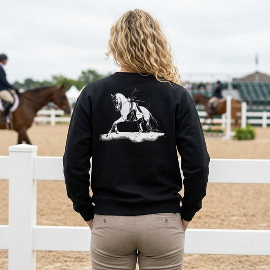 Dressage Horse Sweatshirt – Wearable Art for Horse Lovers