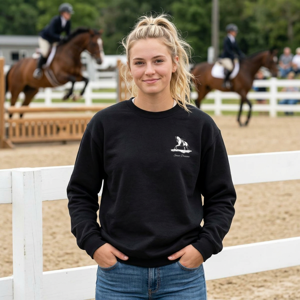 Dressage Horse Sweatshirt – Wearable Art for Horse Lovers
