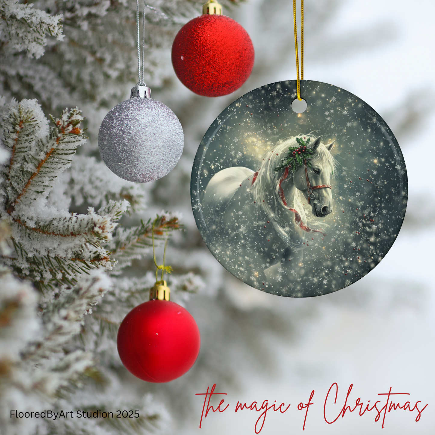 Magic Mare Personalized Horse Christmas Ornament