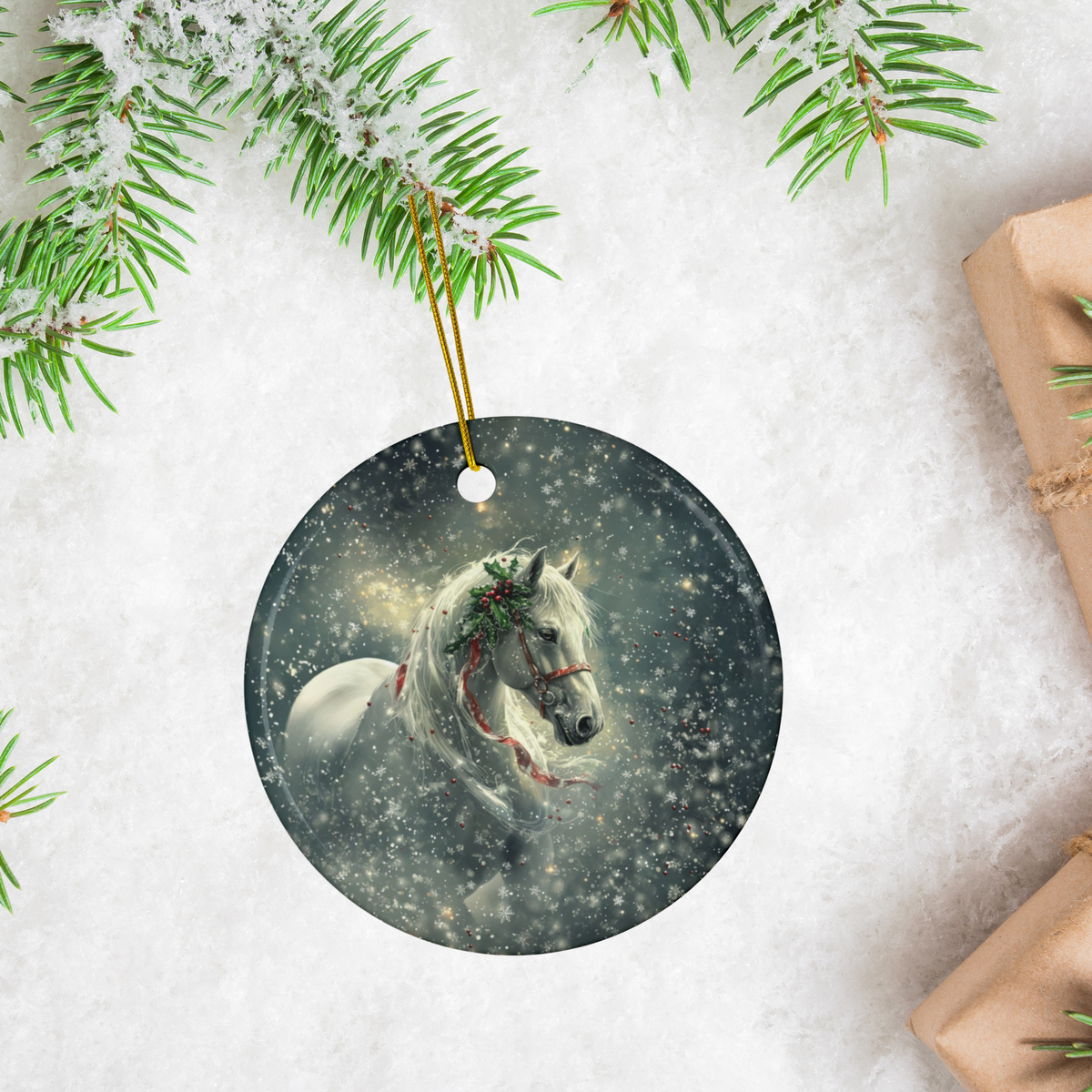 Magic Mare Personalized Horse Christmas Ornament