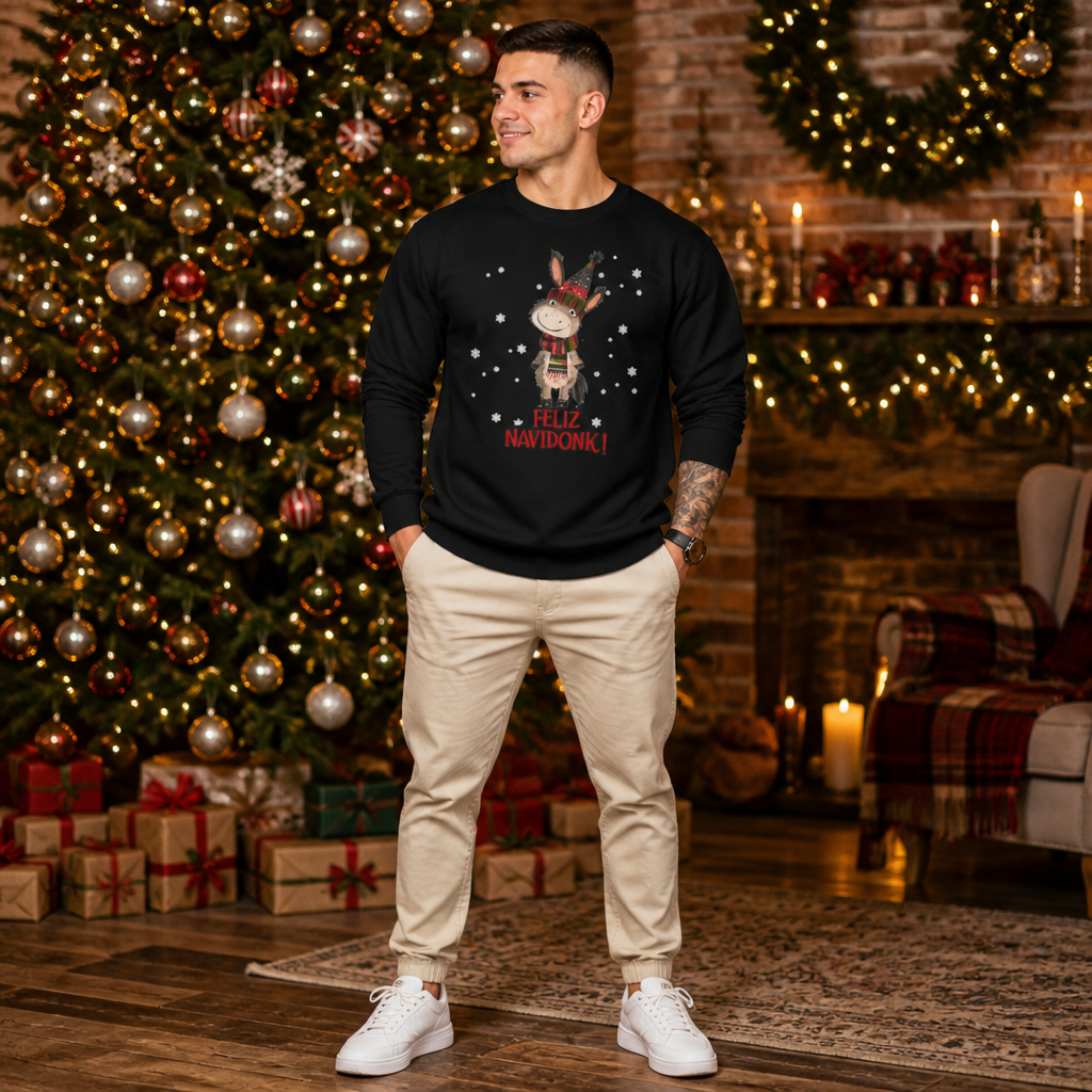 Feliz Navidonk Donkey Christmas Long Sleeve Shirt