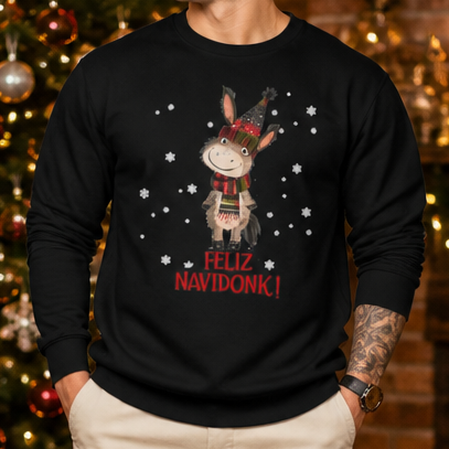 Feliz Navidonk Donkey Christmas Long Sleeve Shirt