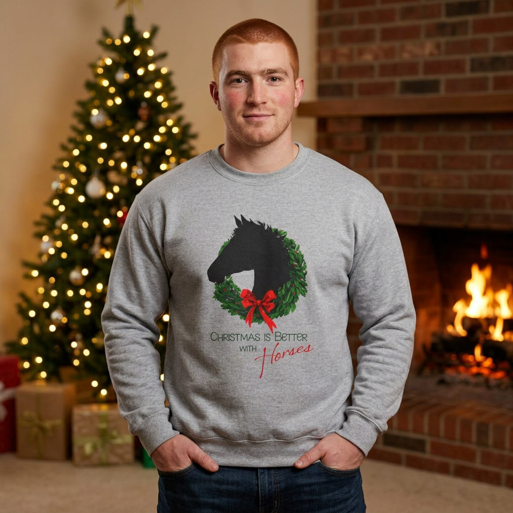 Christmas Is Better With Horses Sweatshirt – Horse Christmas Shirt