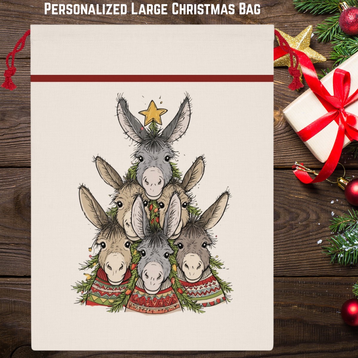 Mule Tree Christmas Gift Bag – Large Holiday Santa Sack