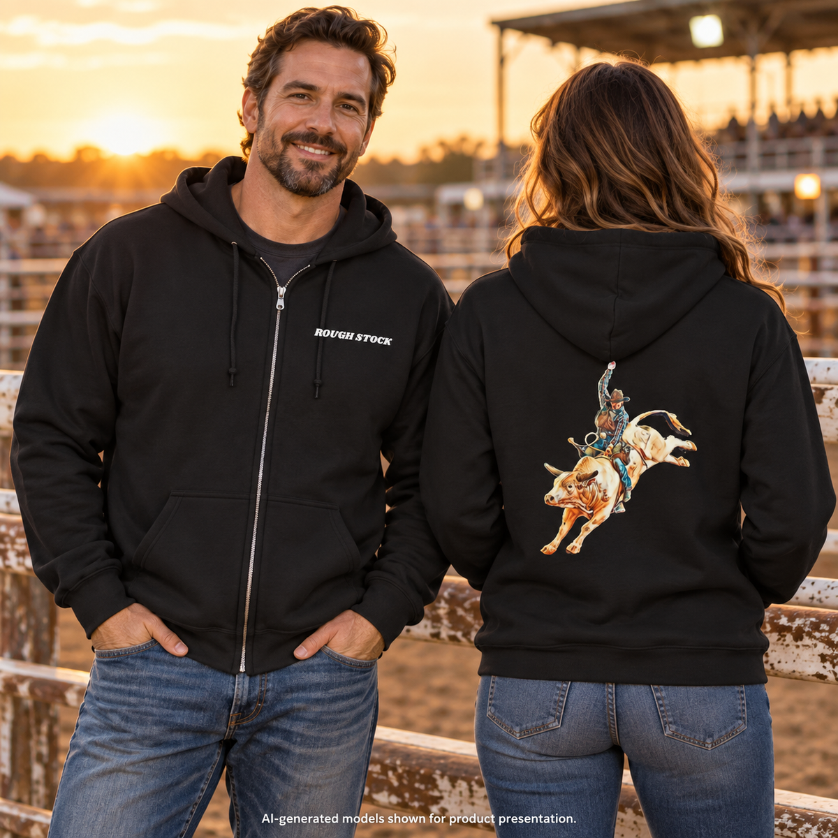 Rough Stock Bull Rider Full-Zip Hoodie