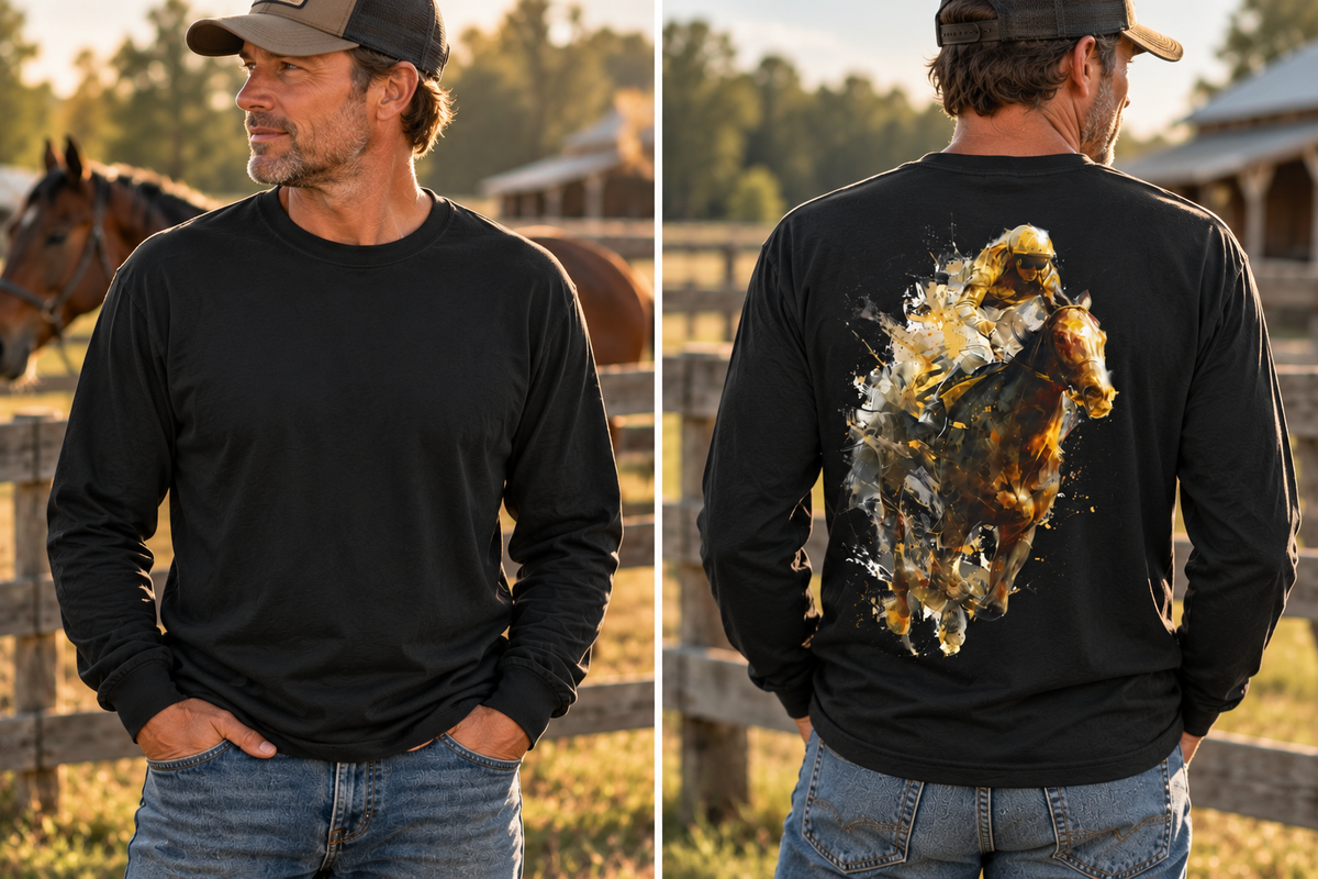 Horse Racing Long Sleeve Shirt | Thoroughbred Jockey Tee