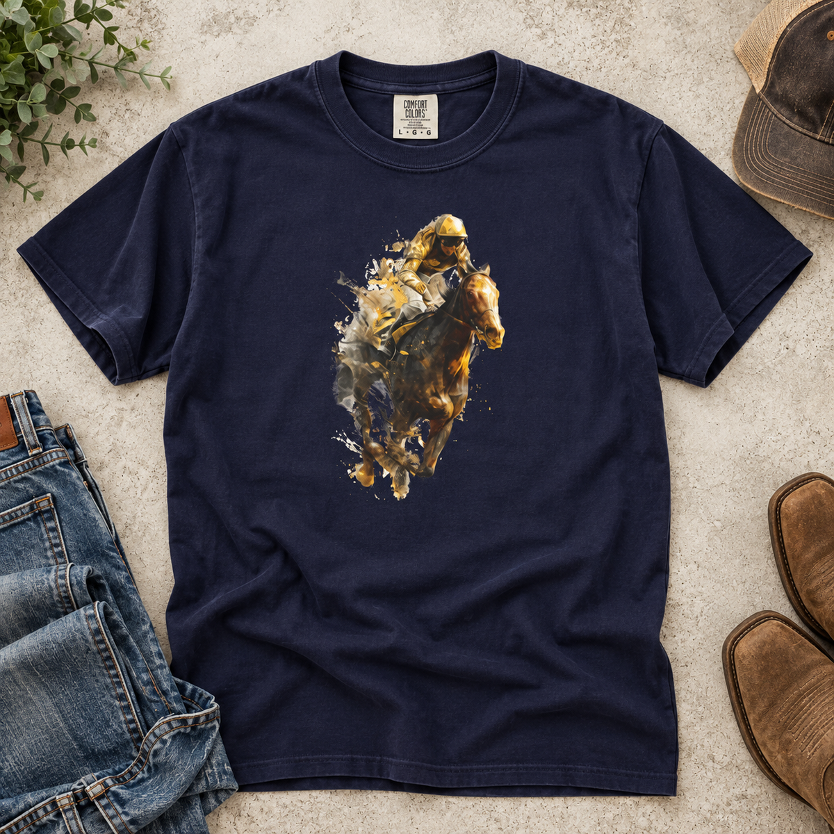 Race Day Horse Racing shirt |  Jockey running graphic, Lucky Shirt