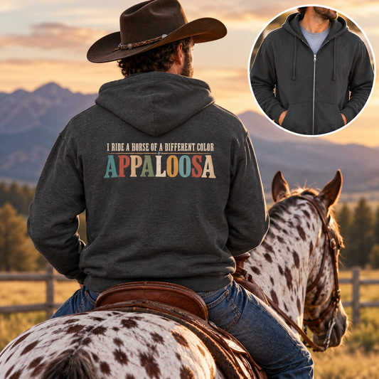 Appaloosa Horse Full-Zip Hoodie – Horse of a Different Color Jacket