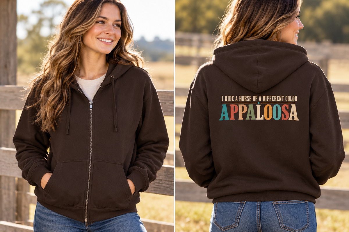 Appaloosa Horse Full-Zip Hoodie – Horse of a Different Color Jacket