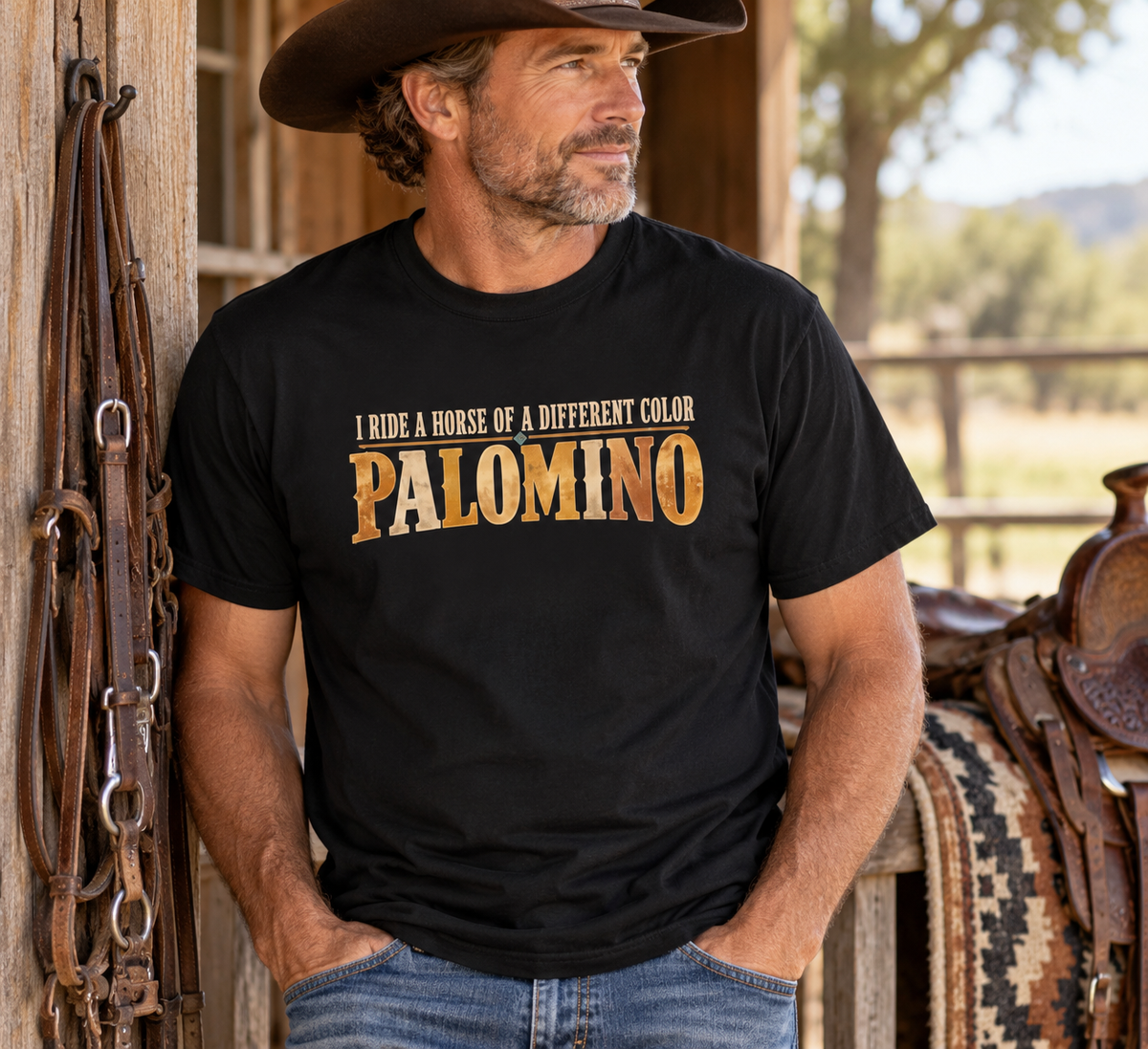 Palomino Horse T-Shirt – I Ride a Horse of a Different Color | Comfort Colors