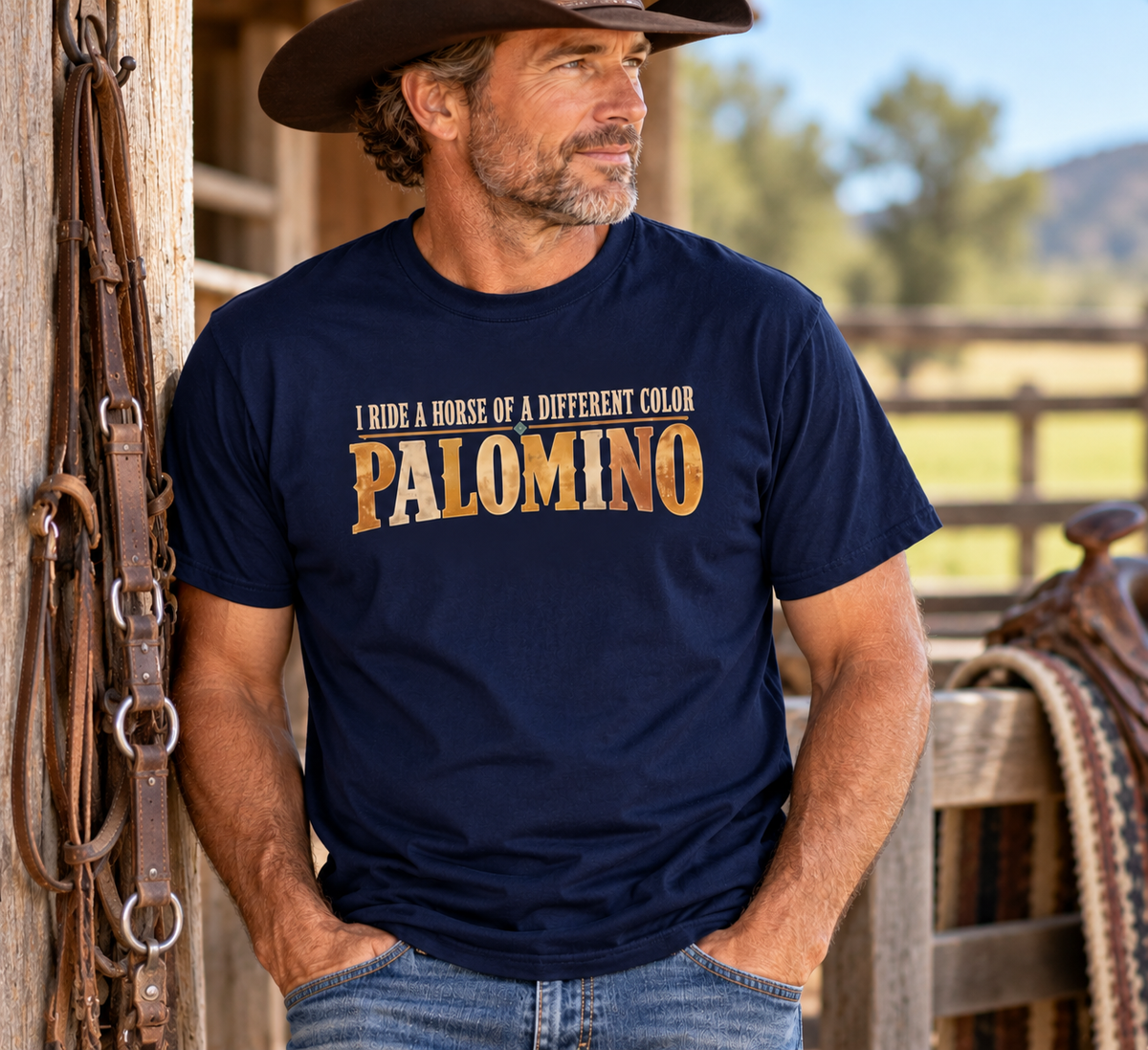 Palomino Horse T-Shirt – I Ride a Horse of a Different Color | Comfort Colors