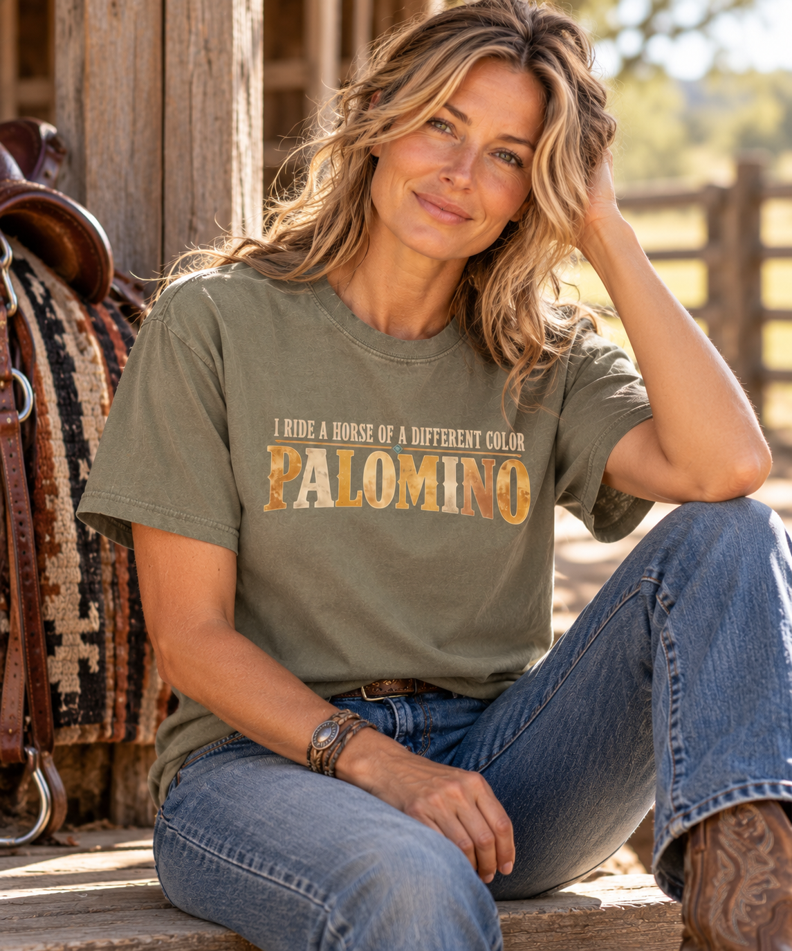 Palomino Horse T-Shirt – I Ride a Horse of a Different Color | Comfort Colors