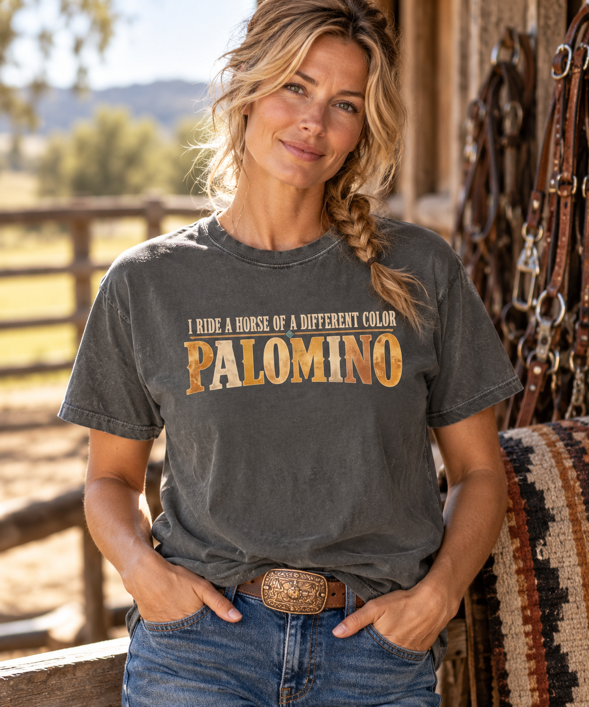 Palomino Horse T-Shirt – I Ride a Horse of a Different Color | Comfort Colors