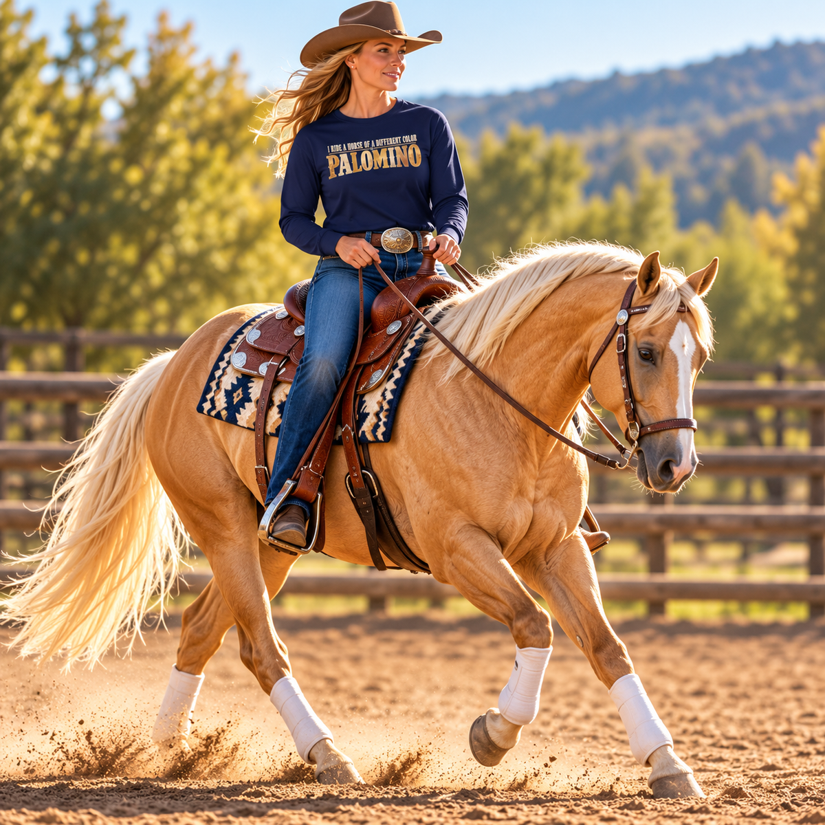 Palomino Horse Long Sleeve Shirt – I Ride a Horse of a Different Color | Comfort Colors