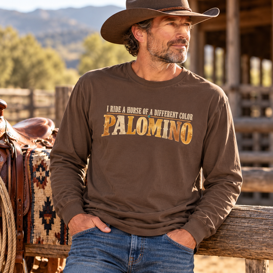 Palomino Horse Long Sleeve Shirt – I Ride a Horse of a Different Color | Comfort Colors