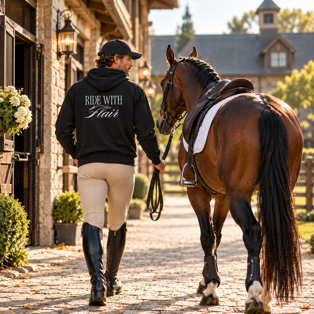 Ride With Flair Full-Zip Horse Hoodie – Equestrian Sweatshirt