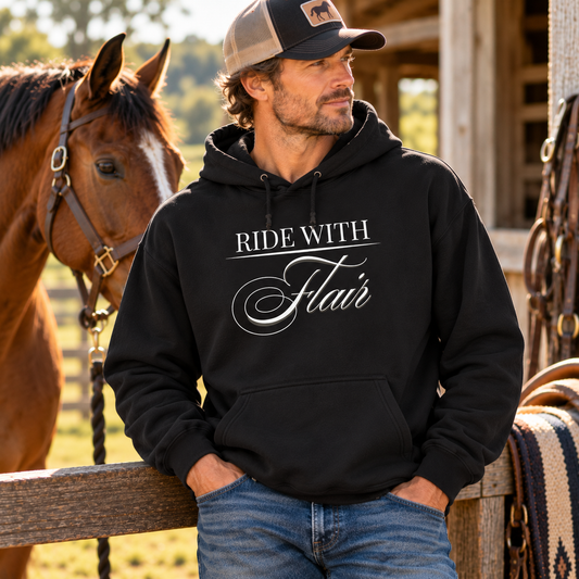 Ride With Flair Horse Hoodie – Equestrian Sweatshirt
