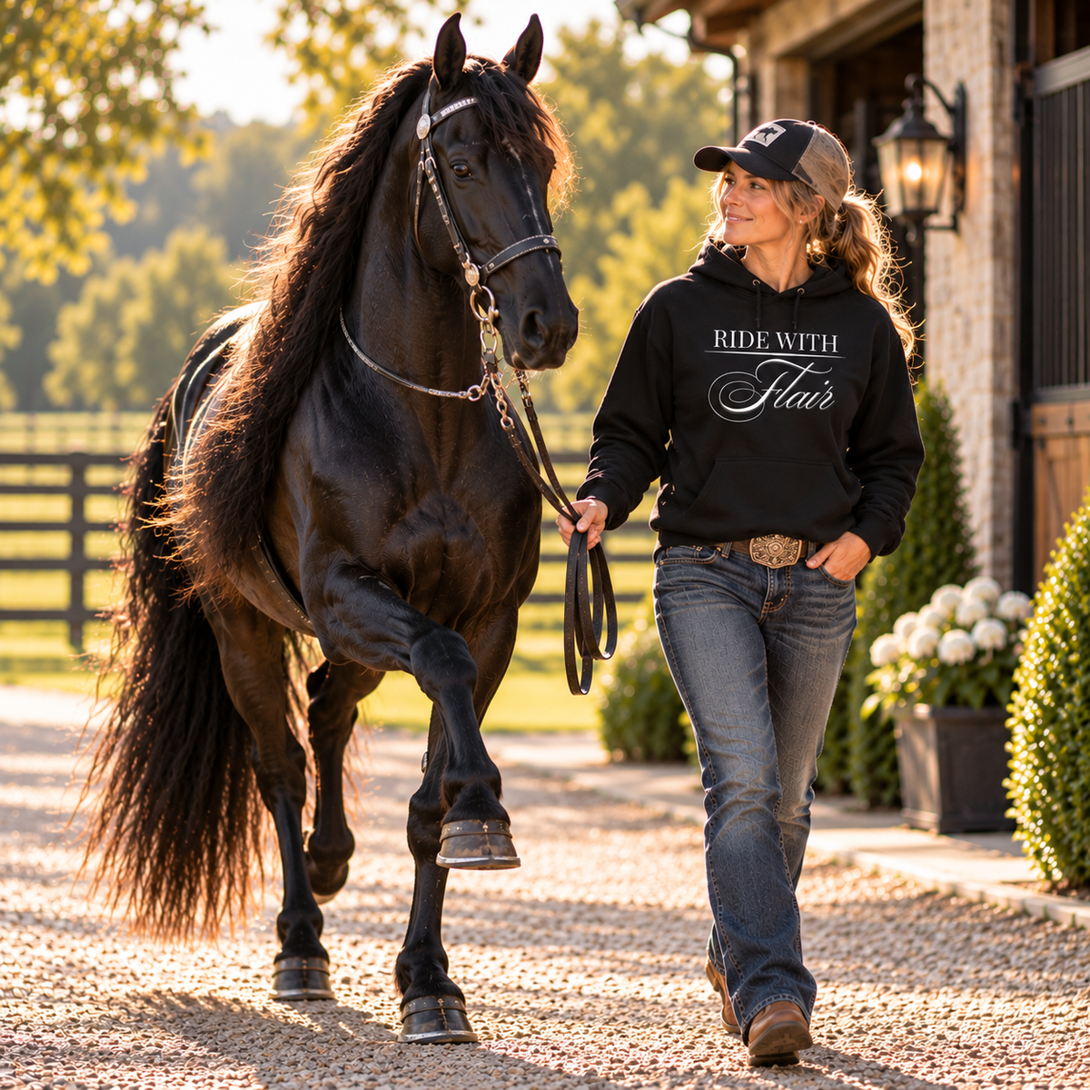 Ride With Flair Horse Hoodie – Equestrian Sweatshirt