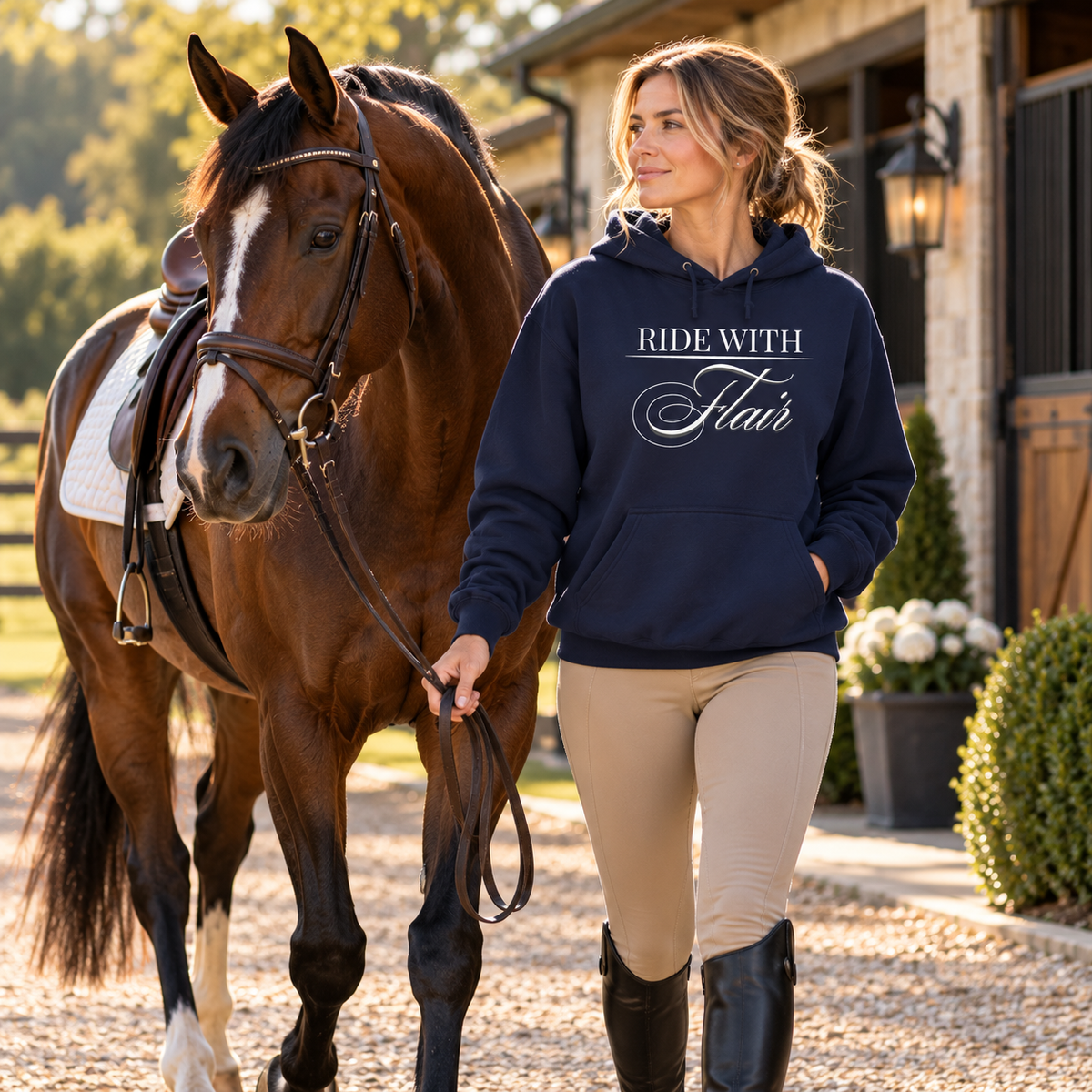 Ride With Flair Horse Hoodie – Equestrian Sweatshirt